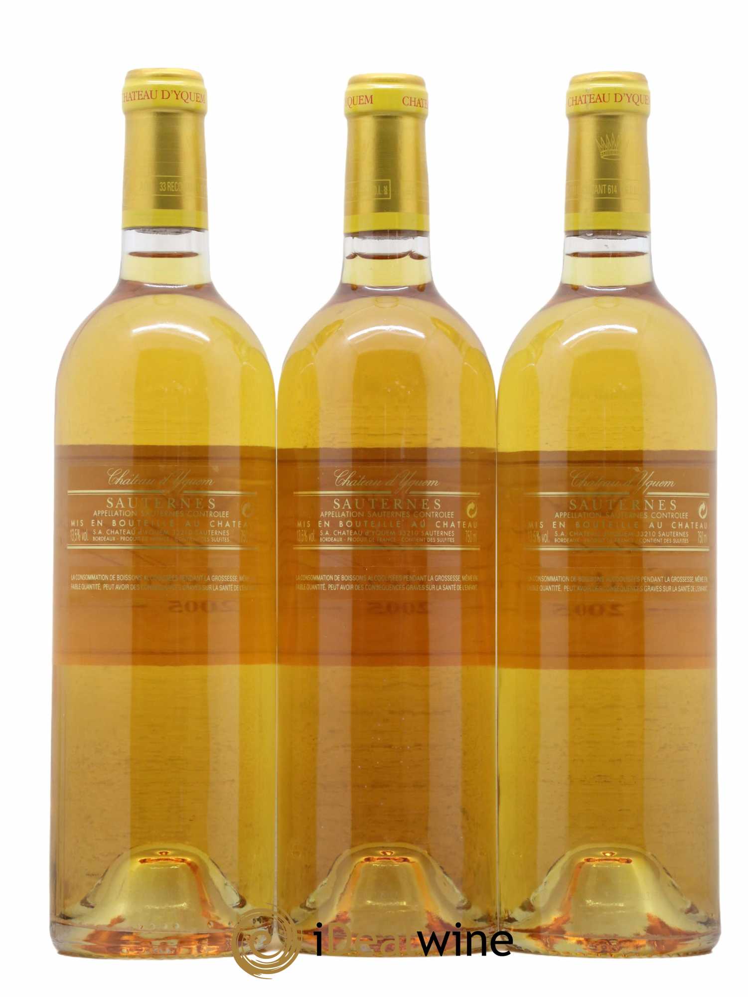Château d' Yquem 1er Cru Classé Supérieur 2005 - Lot of 3 bottles - 1