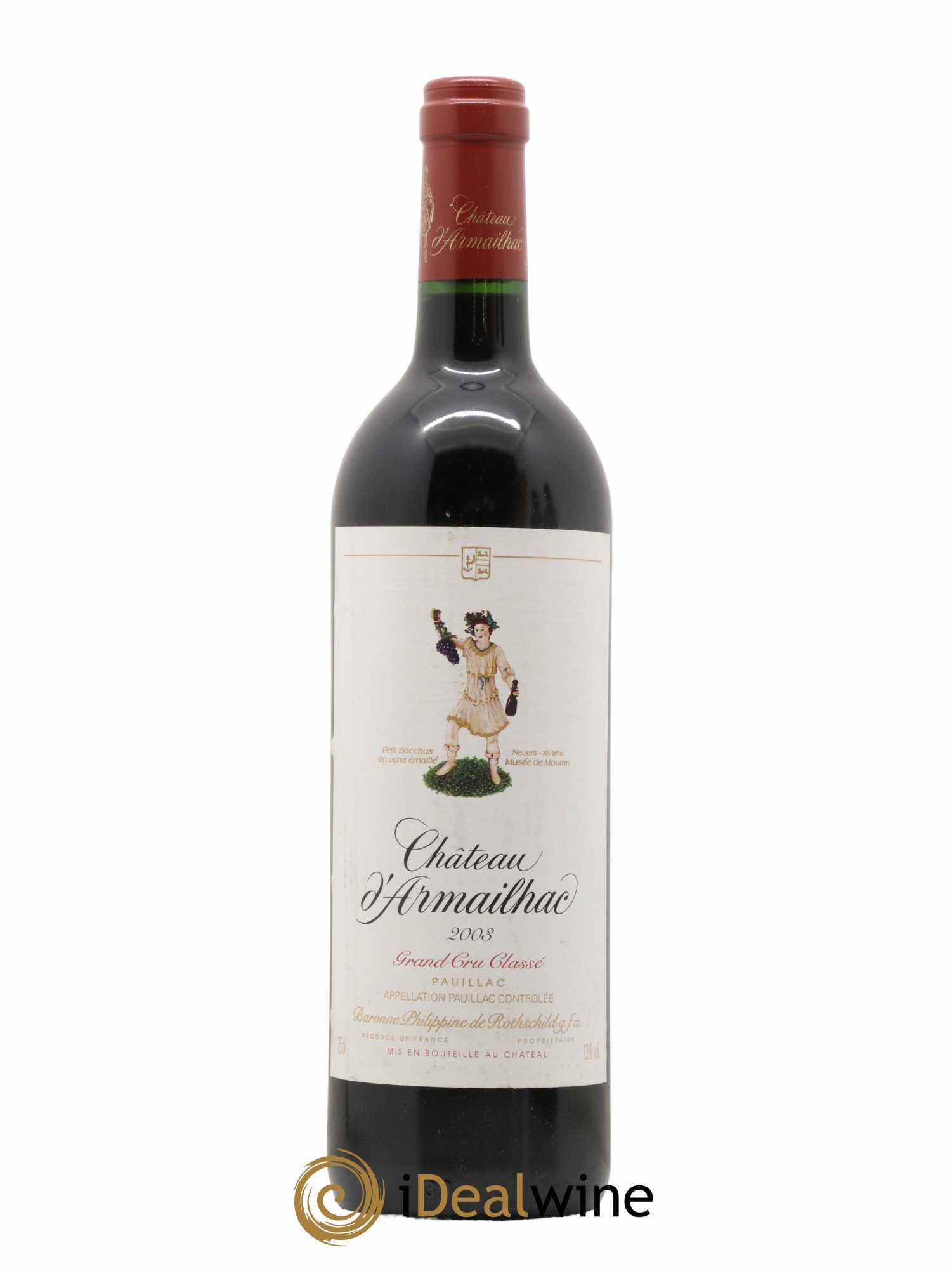 Château d' Armailhac - Mouton Baron(ne) Philippe 5ème Grand Cru Classé 2003 - Lot de 1 bouteille - 0
