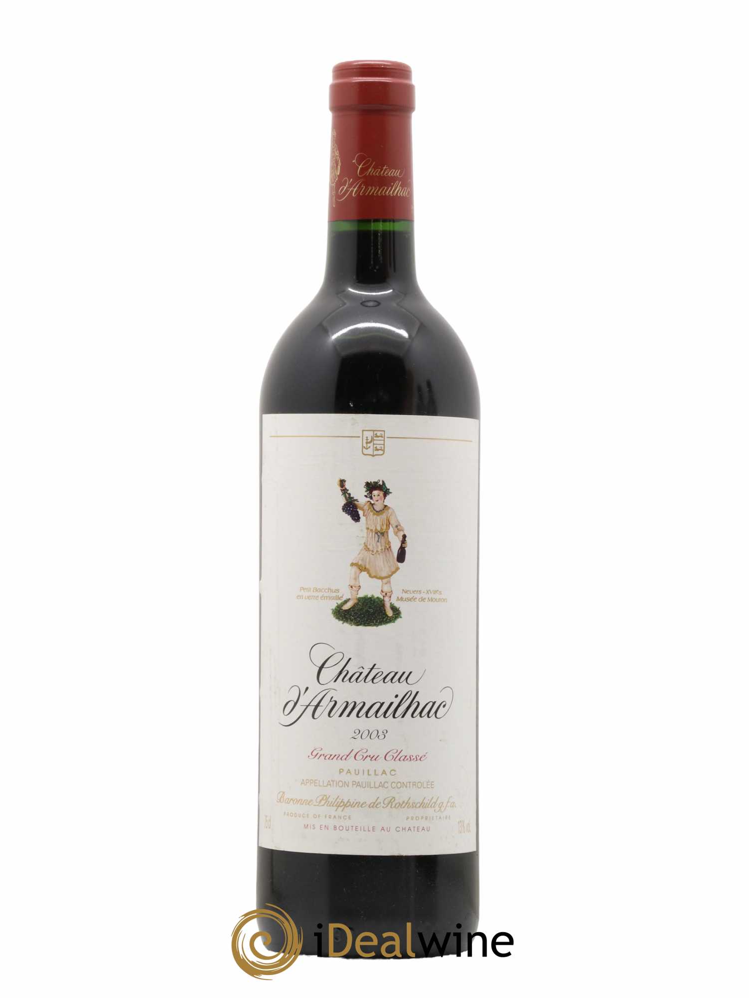 Château d' Armailhac - Mouton Baron(ne) Philippe 5ème Grand Cru Classé 2003 - Lot de 1 bouteille - 0
