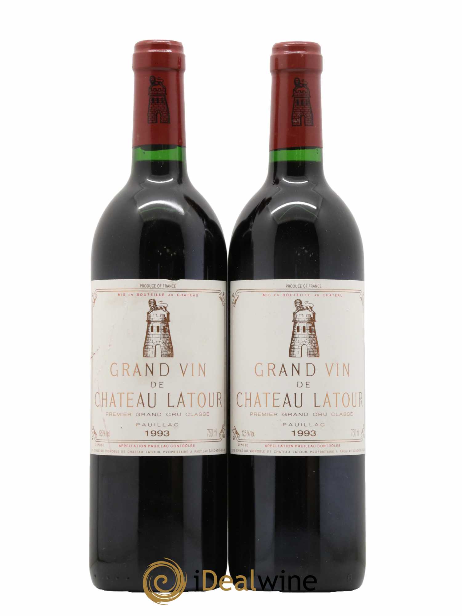 Château Latour 1er Grand Cru Classé 1993 - Lot de 2 bouteilles - 0