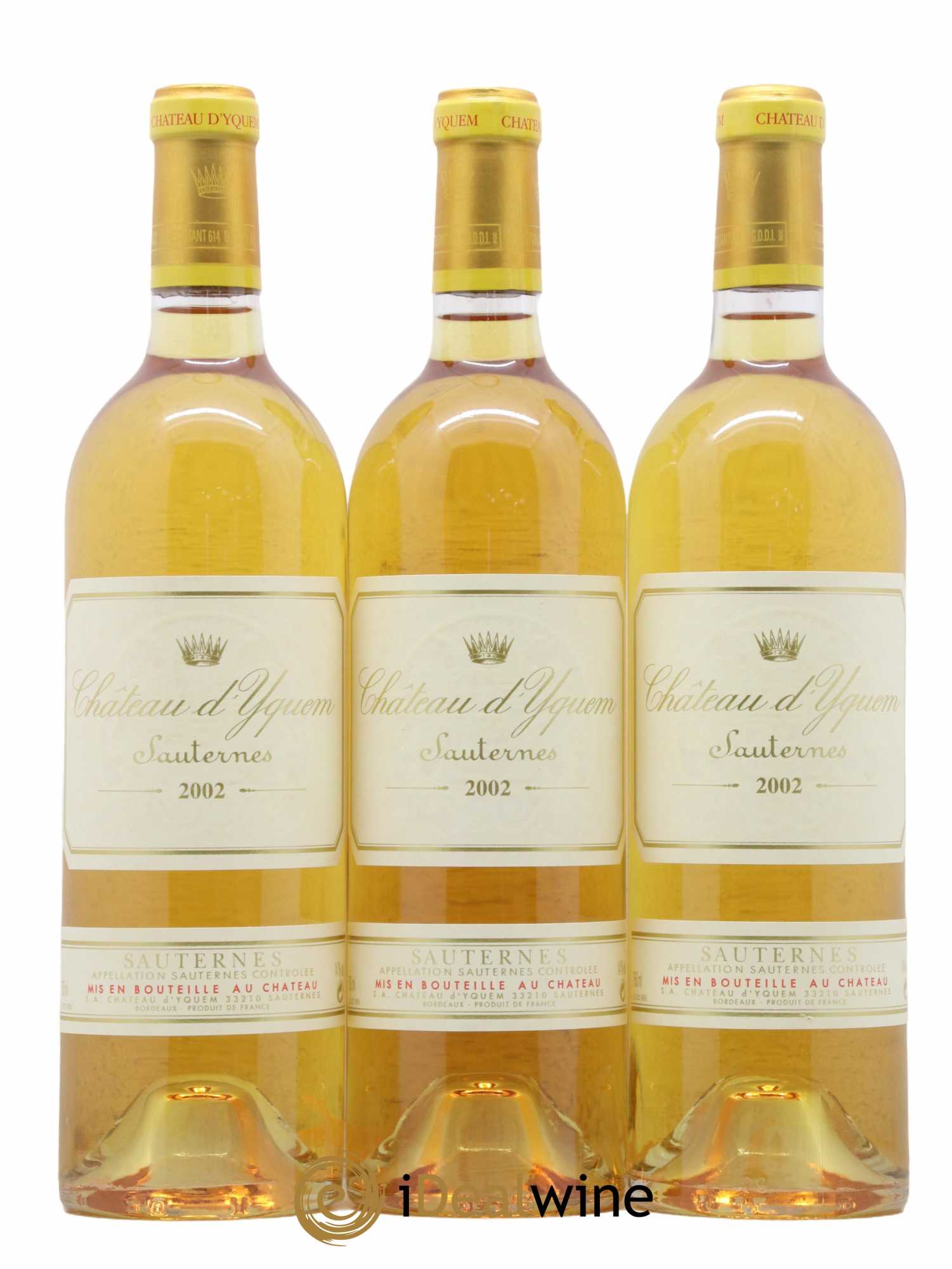 Château d' Yquem 1er Cru Classé Supérieur 2002 - Lotto di 3 bottiglie - 0