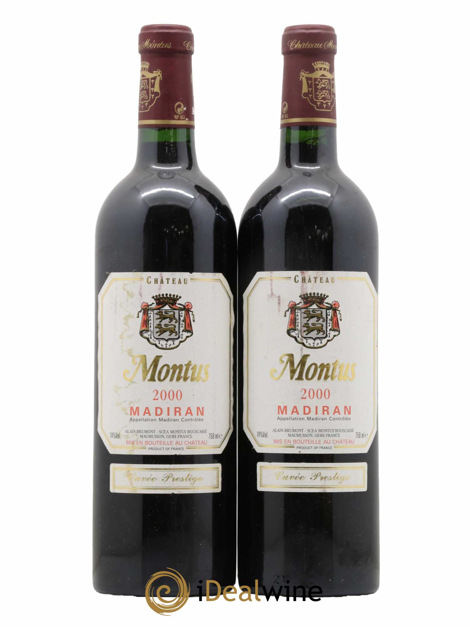 Madiran Château Montus-Prestige Alain Brumont 2000 - Lot de 2 bouteilles - 0