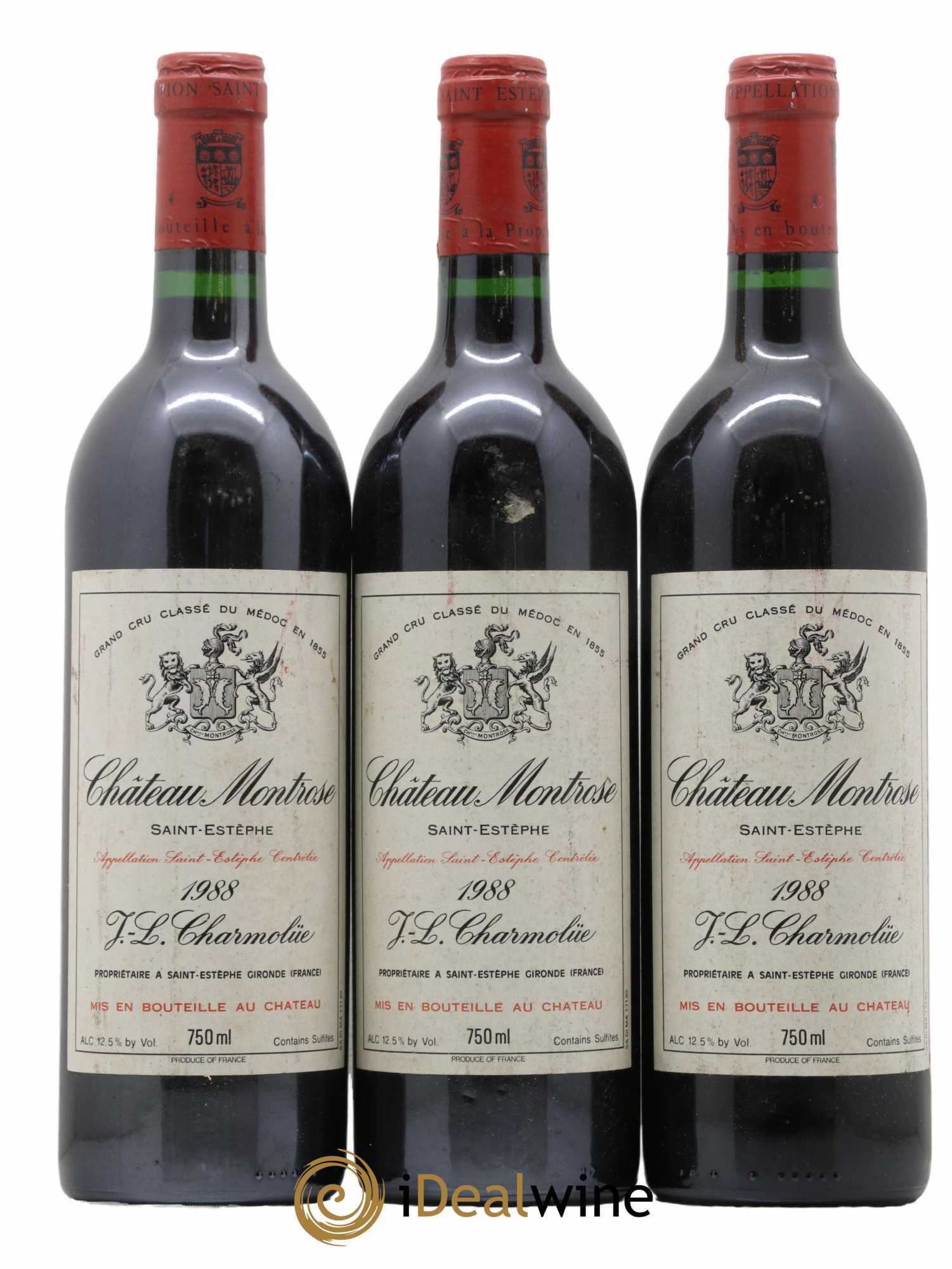 Château Montrose 2ème Grand Cru Classé 1988 - Lot de 3 bouteilles - 0