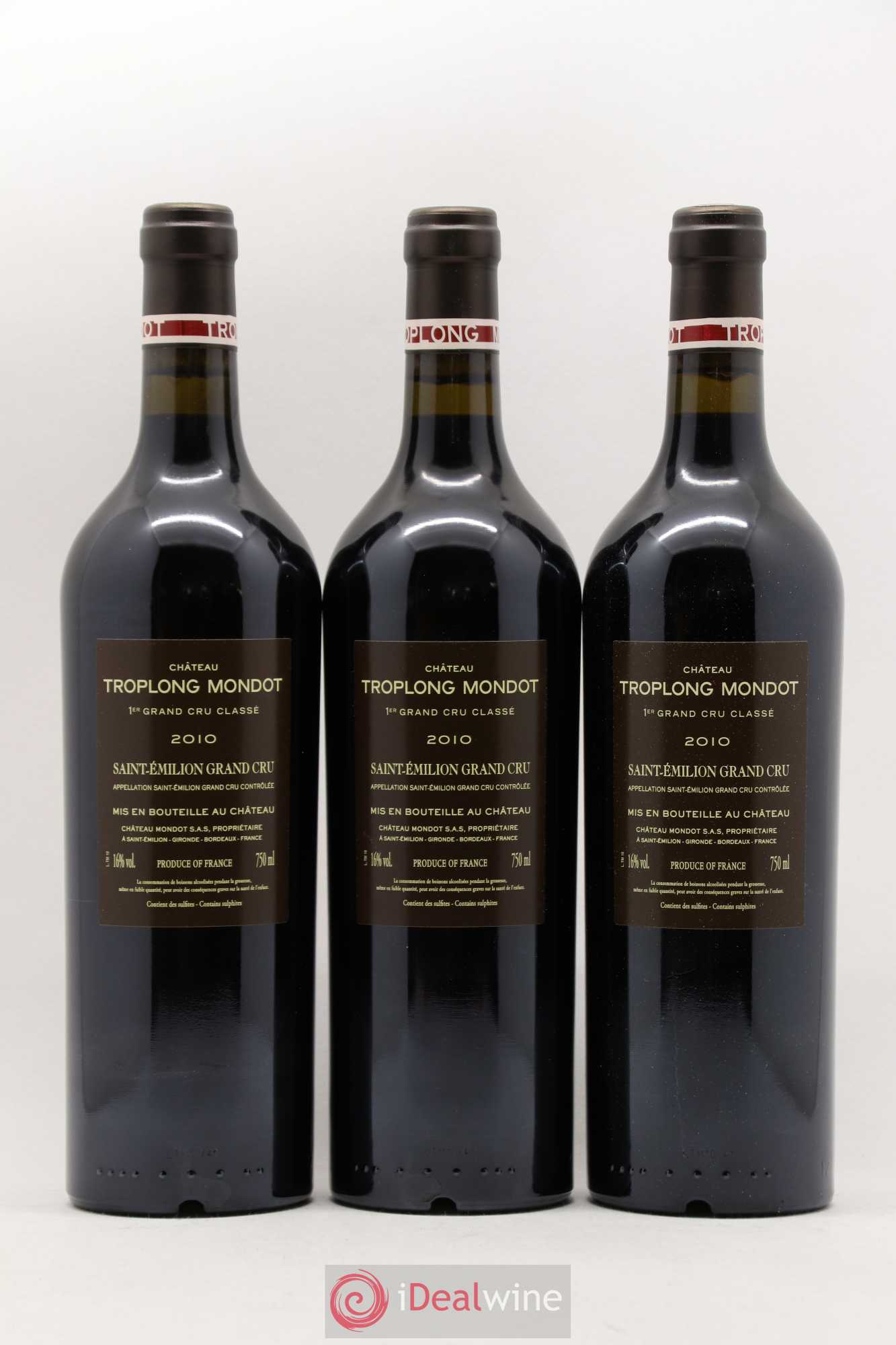Château Troplong Mondot 1er Grand Cru Classé B 2010 - Lot de 6 bouteilles - 2
