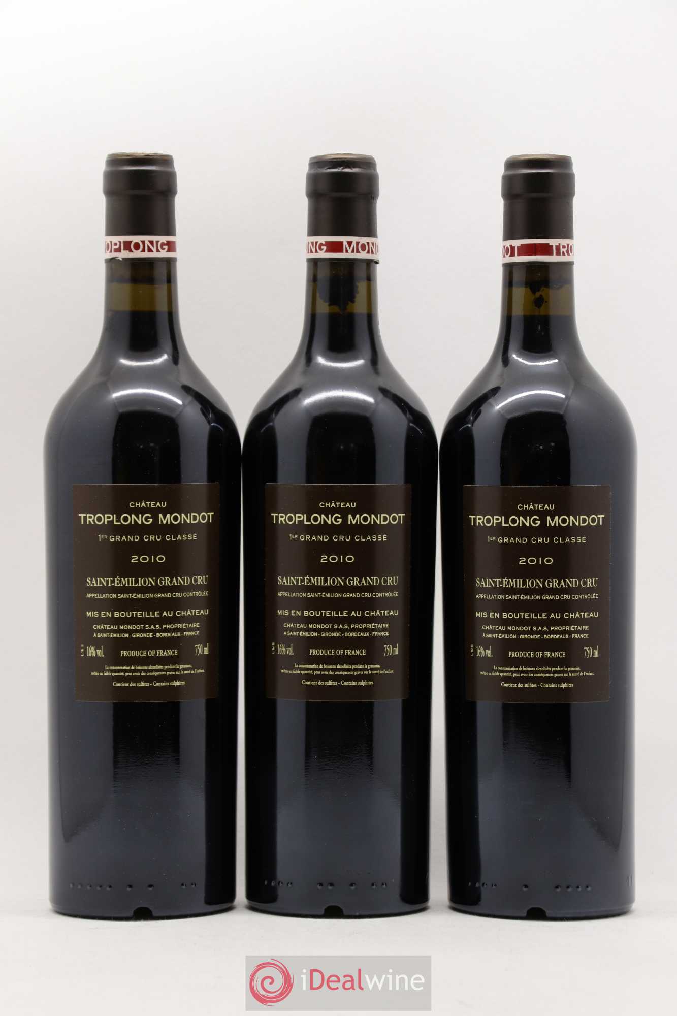 Château Troplong Mondot 1er Grand Cru Classé B 2010 - Lot de 6 bouteilles - 4