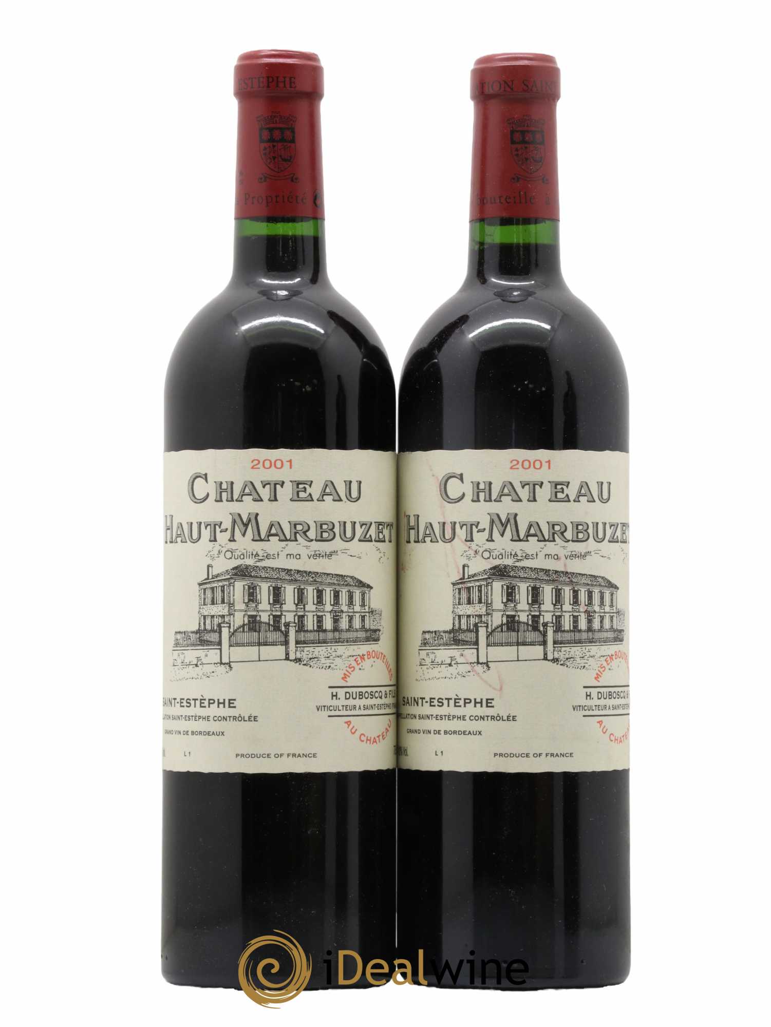 Château Haut Marbuzet 2001 - Lot de 2 bouteilles - 0