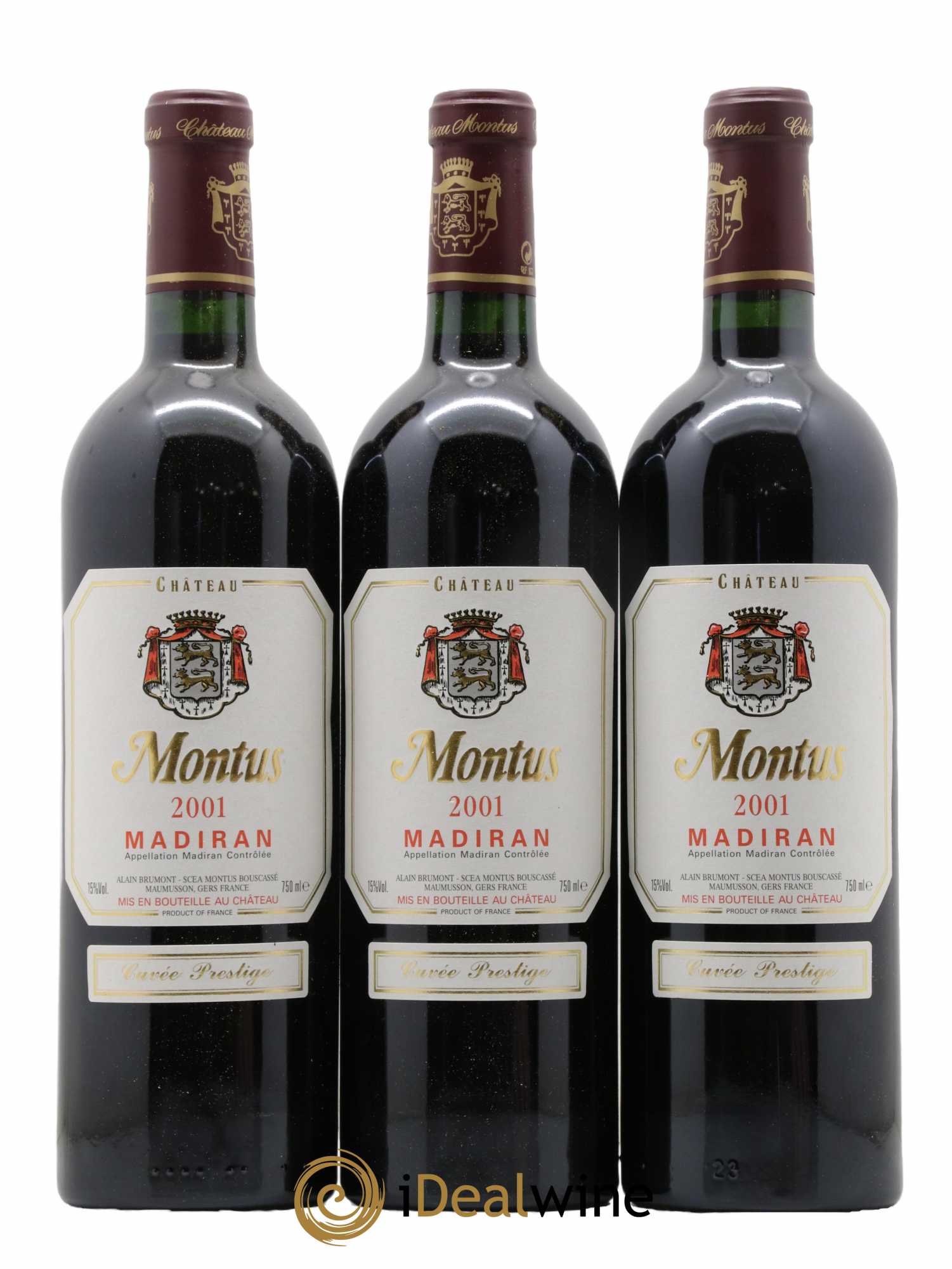 Madiran Château Montus-Prestige Alain Brumont 2001 - Lot de 6 bouteilles - 1