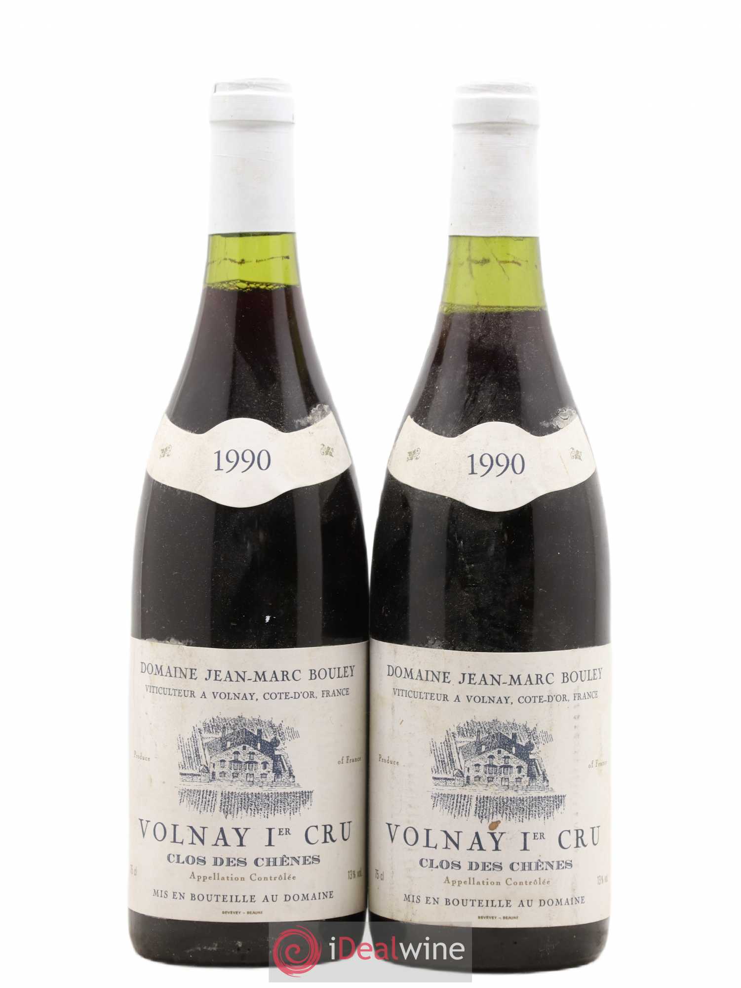 Volnay 1er Cru Clos des Chênes Bouley (Domaine) 1990 - Lot de 2 bouteilles - 0