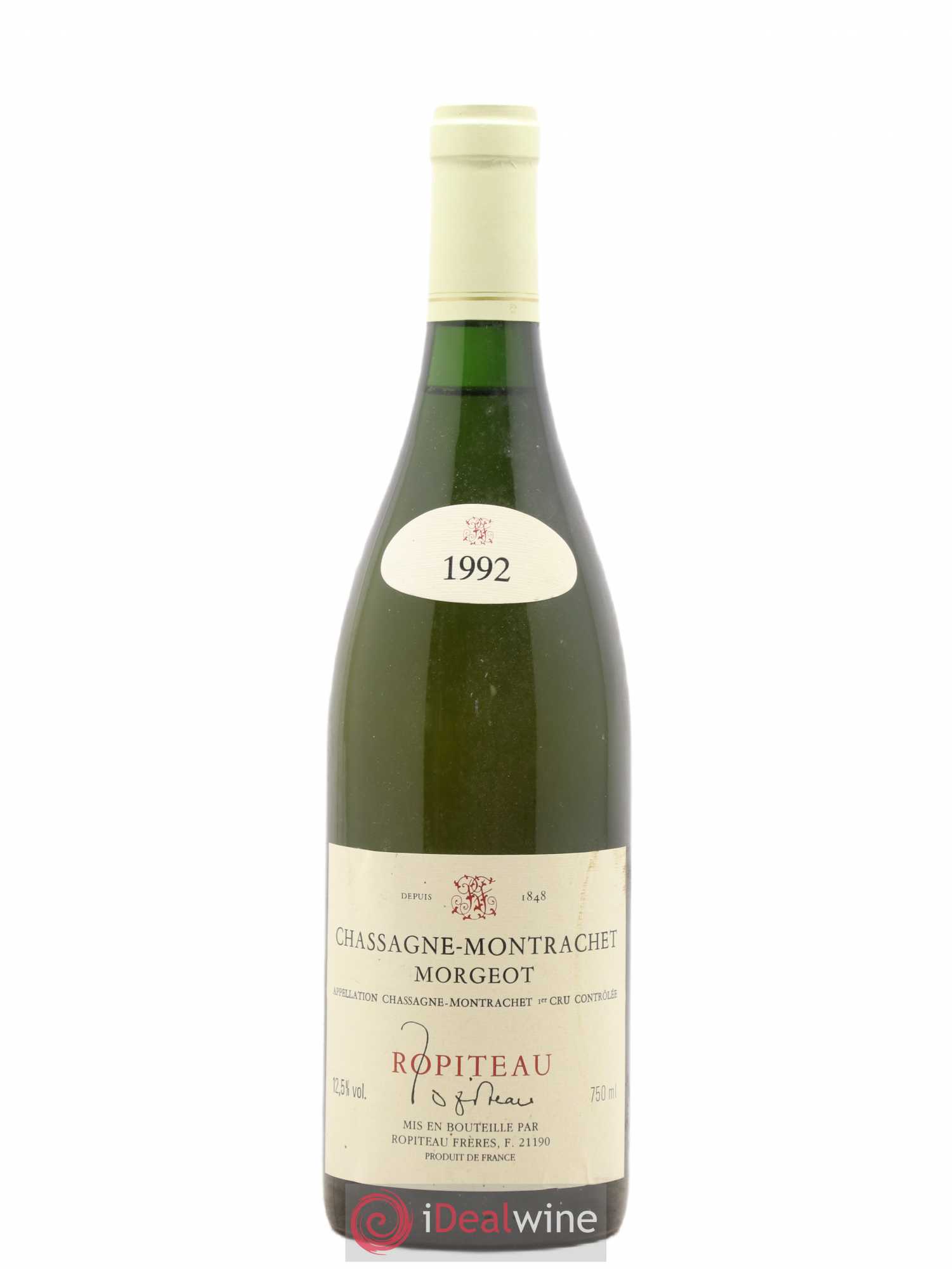 Chassagne-Montrachet 1er Cru Morgeot Ropiteau 1992 - Lot de 1 bouteille - 0