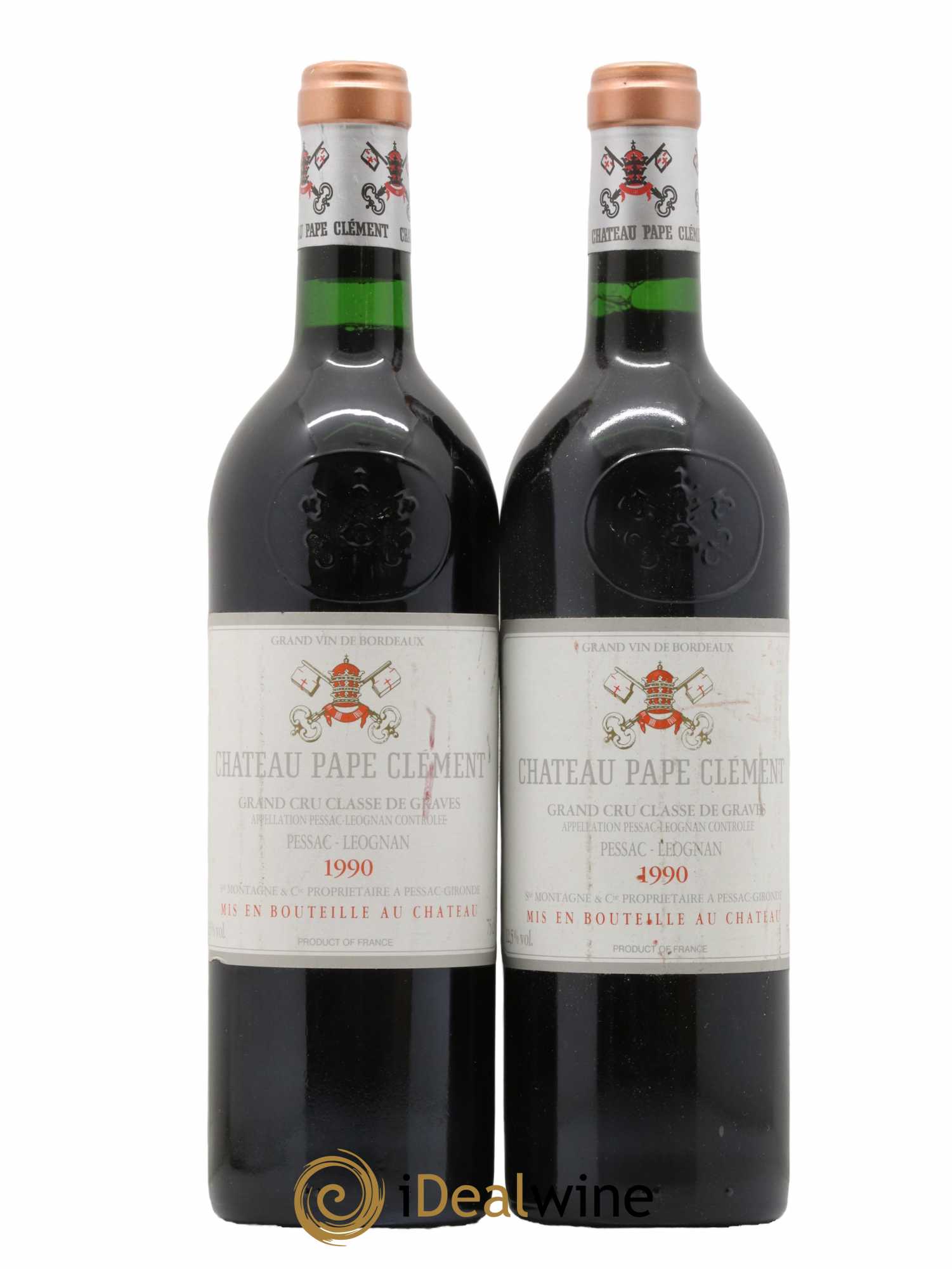 Château Pape Clément Cru Classé de Graves 1990 - Lot de 2 bouteilles - 0