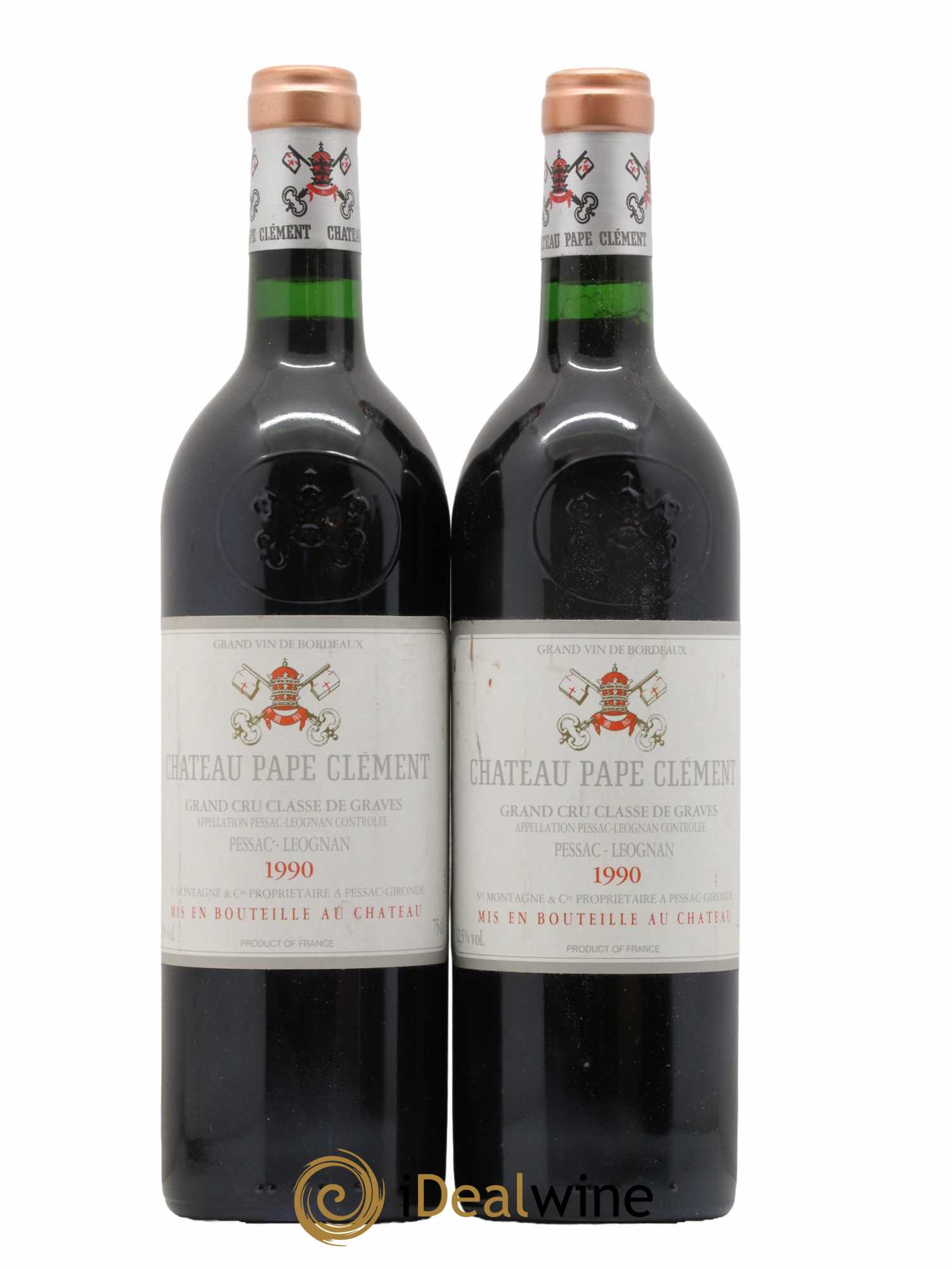 Château Pape Clément Cru Classé de Graves 1990 - Lot de 2 bouteilles - 0