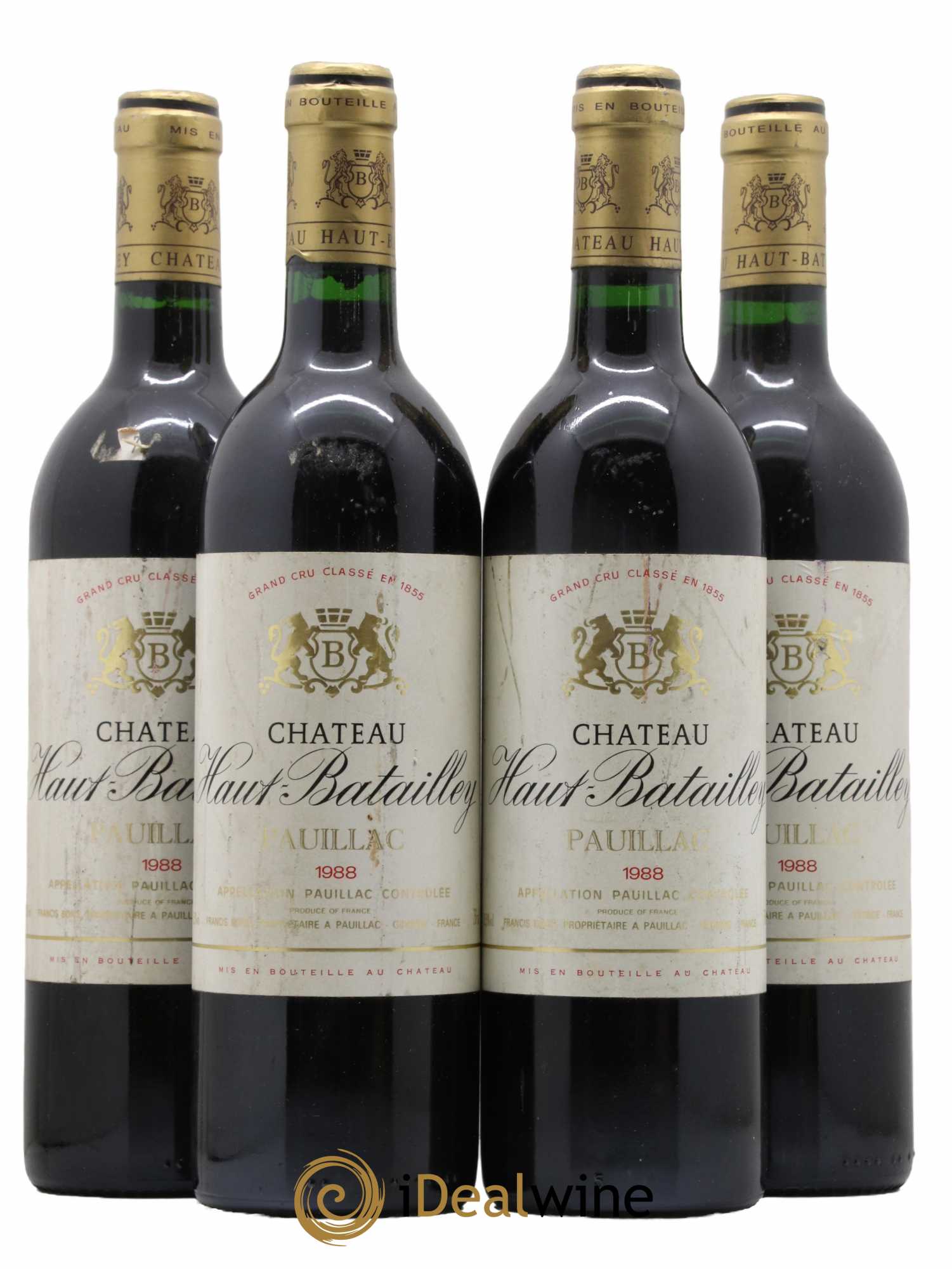 Château Haut Batailley 5ème Grand Cru Classé 1988 - Lot de 4 bouteilles - 0