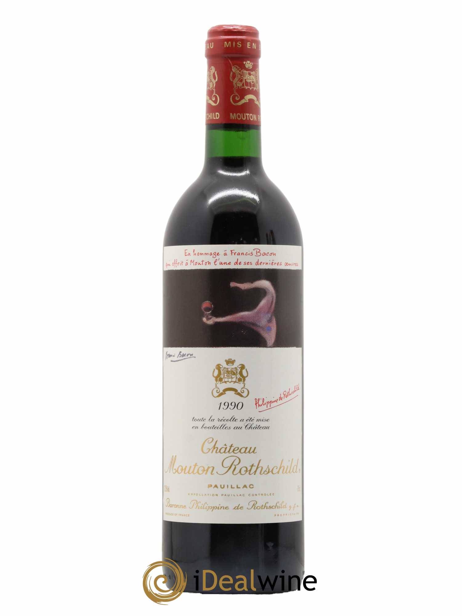 Château Mouton Rothschild 1er Grand Cru Classé 1990 - Lot de 1 bouteille - 0