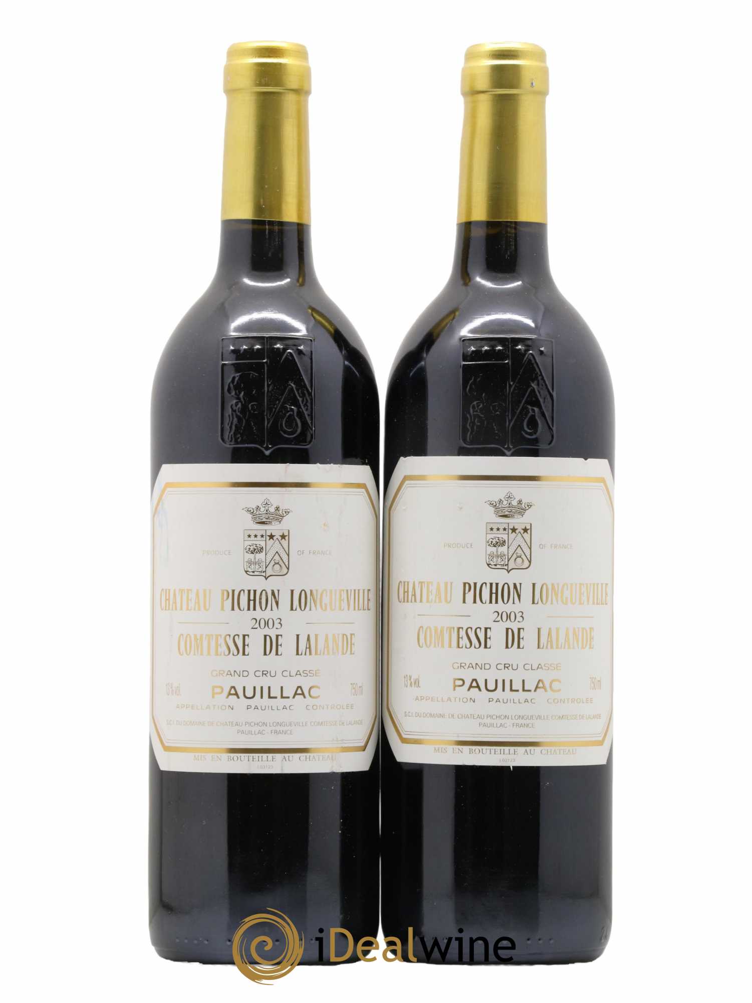 Château Pichon Longueville Comtesse de Lalande 2ème Grand Cru Classé 2003 - Lot de 2 bouteilles - 0