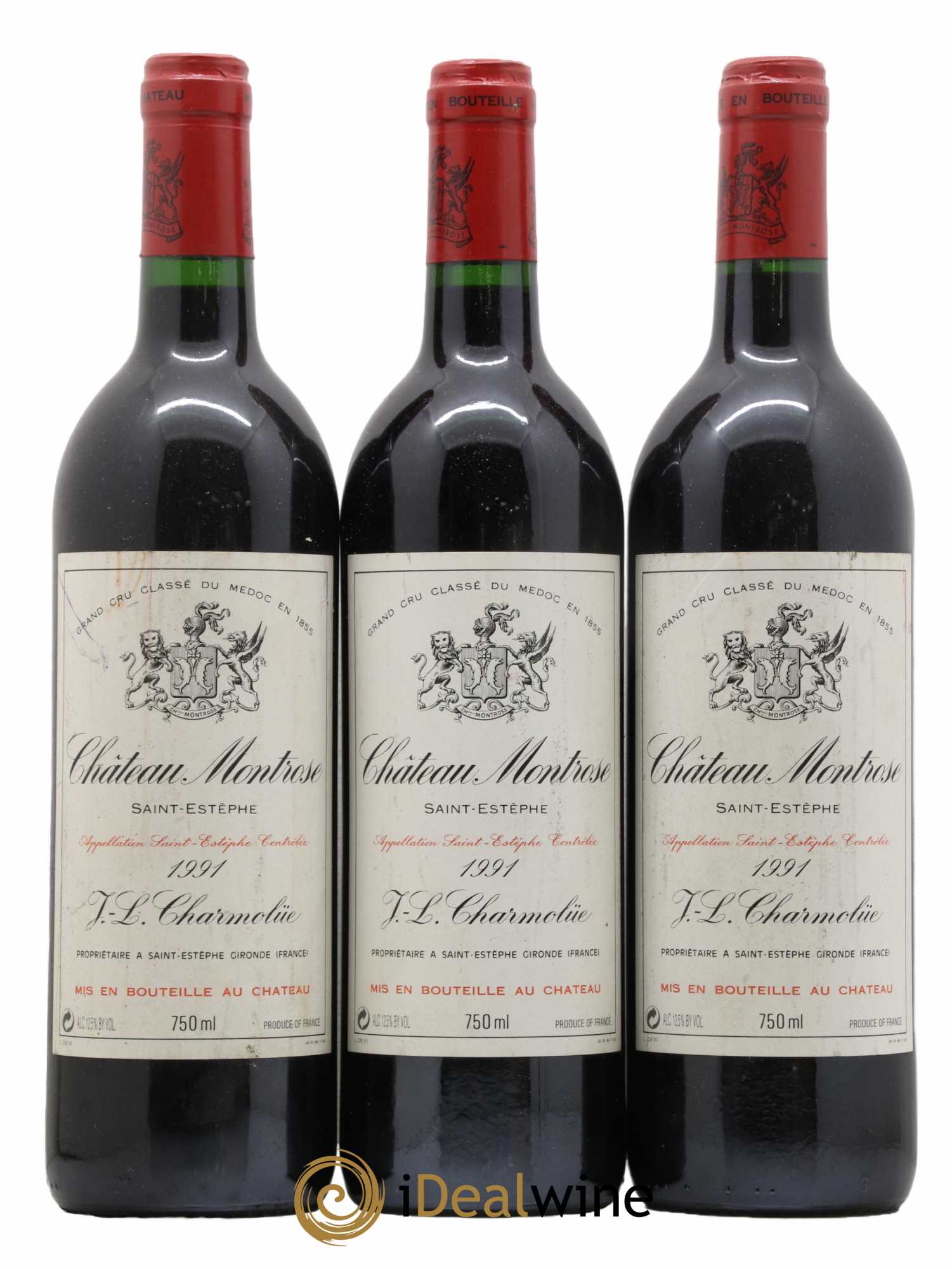 Château Montrose 2ème Grand Cru Classé 1991 - Lot de 3 bouteilles - 0