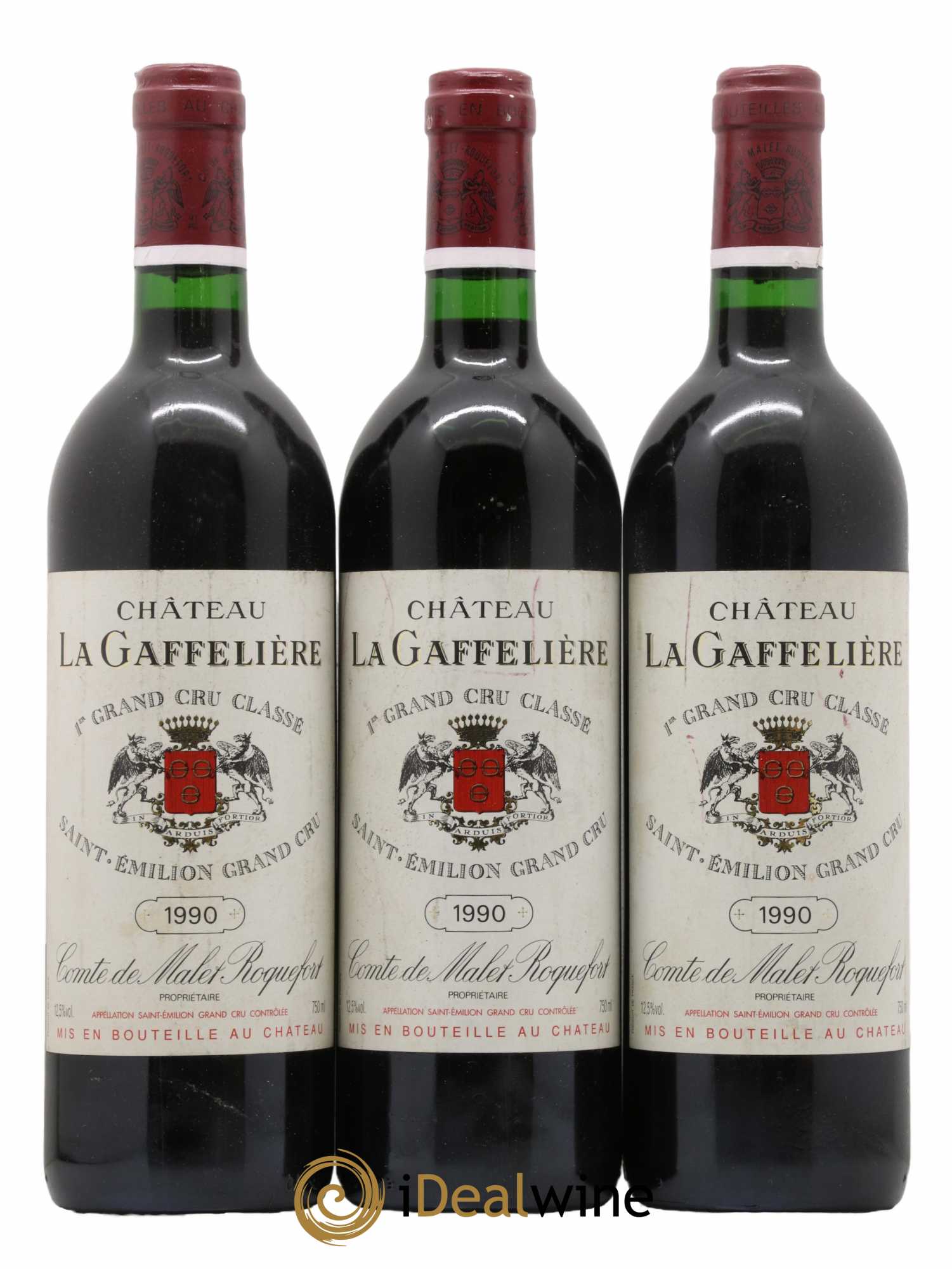 Château la Gaffelière 1er Grand Cru Classé B 1990 - Lot de 3 bouteilles - 0
