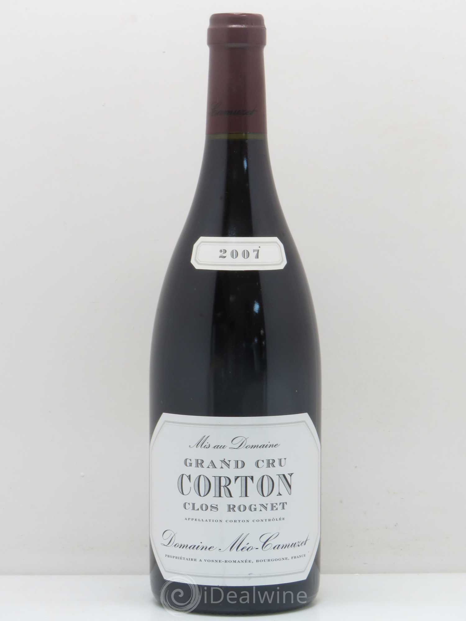 Corton Grand Cru Clos Rognet Méo-Camuzet (Domaine) 2007 - Lot de 1 bouteille - 0