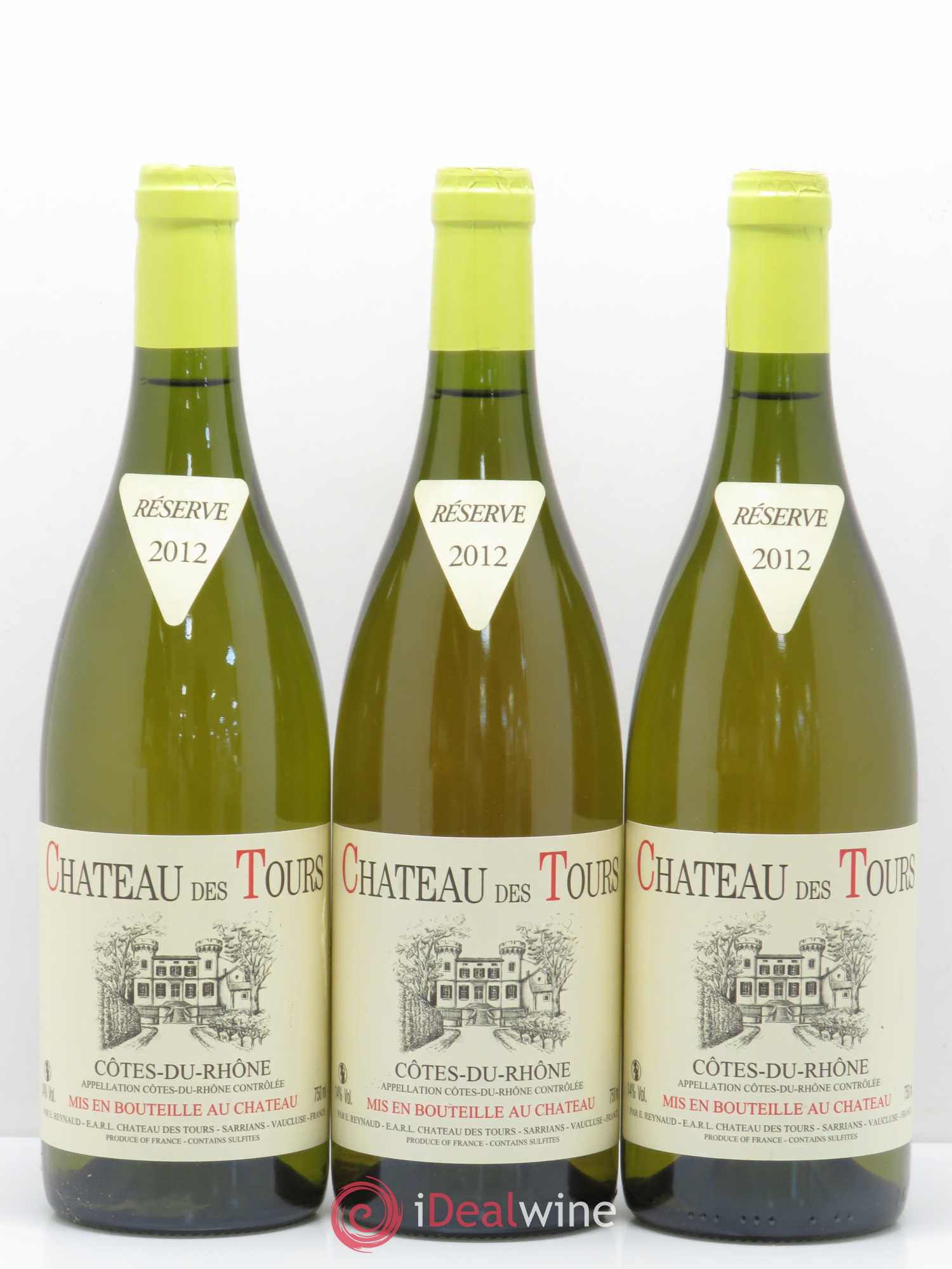 Côtes-du-Rhône Château des Tours Emmanuel Reynaud 2012 - Lot de 3 bouteilles - 0