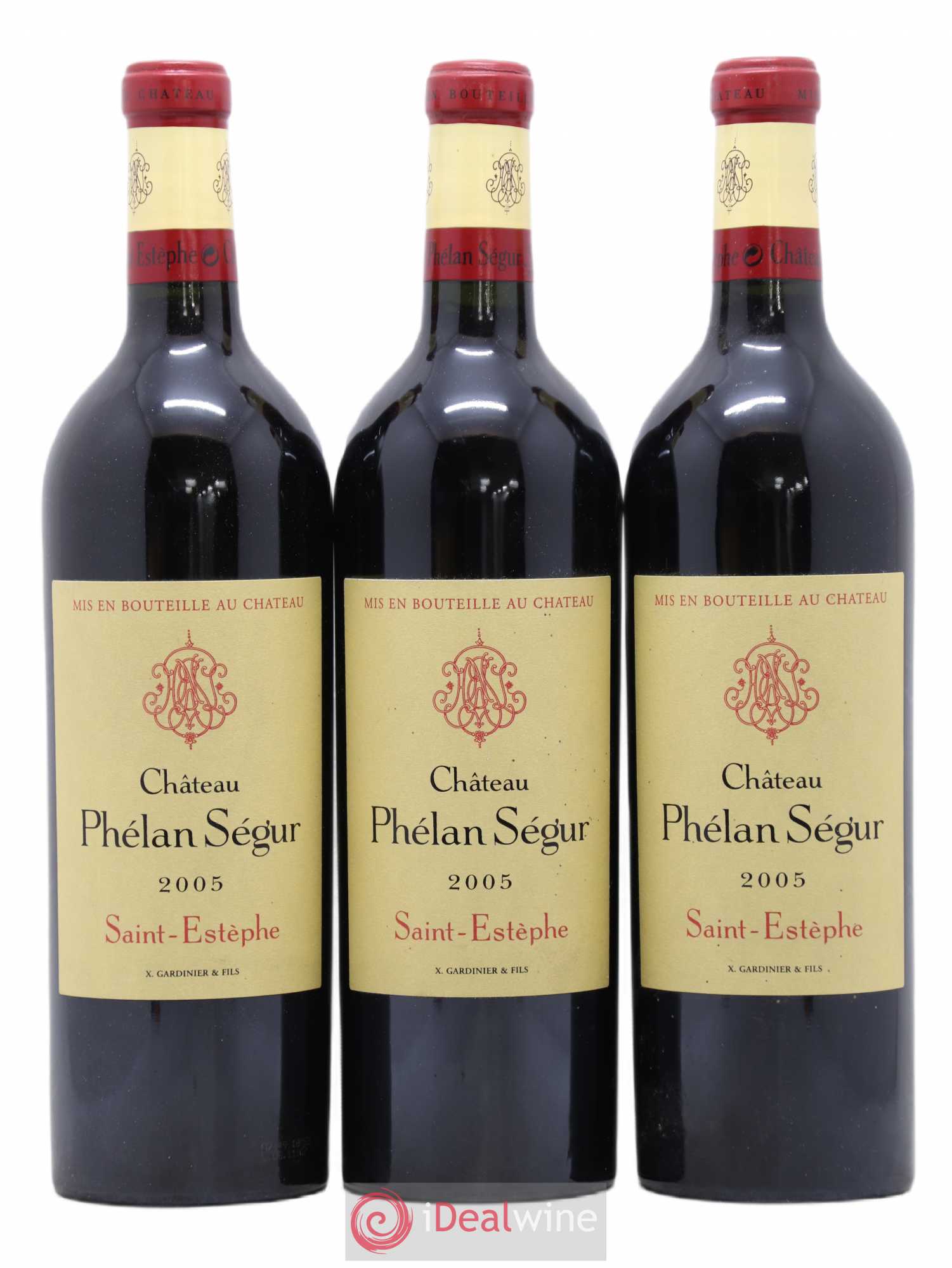 Château Phélan Ségur 2005 - Lot de 3 bouteilles - 0