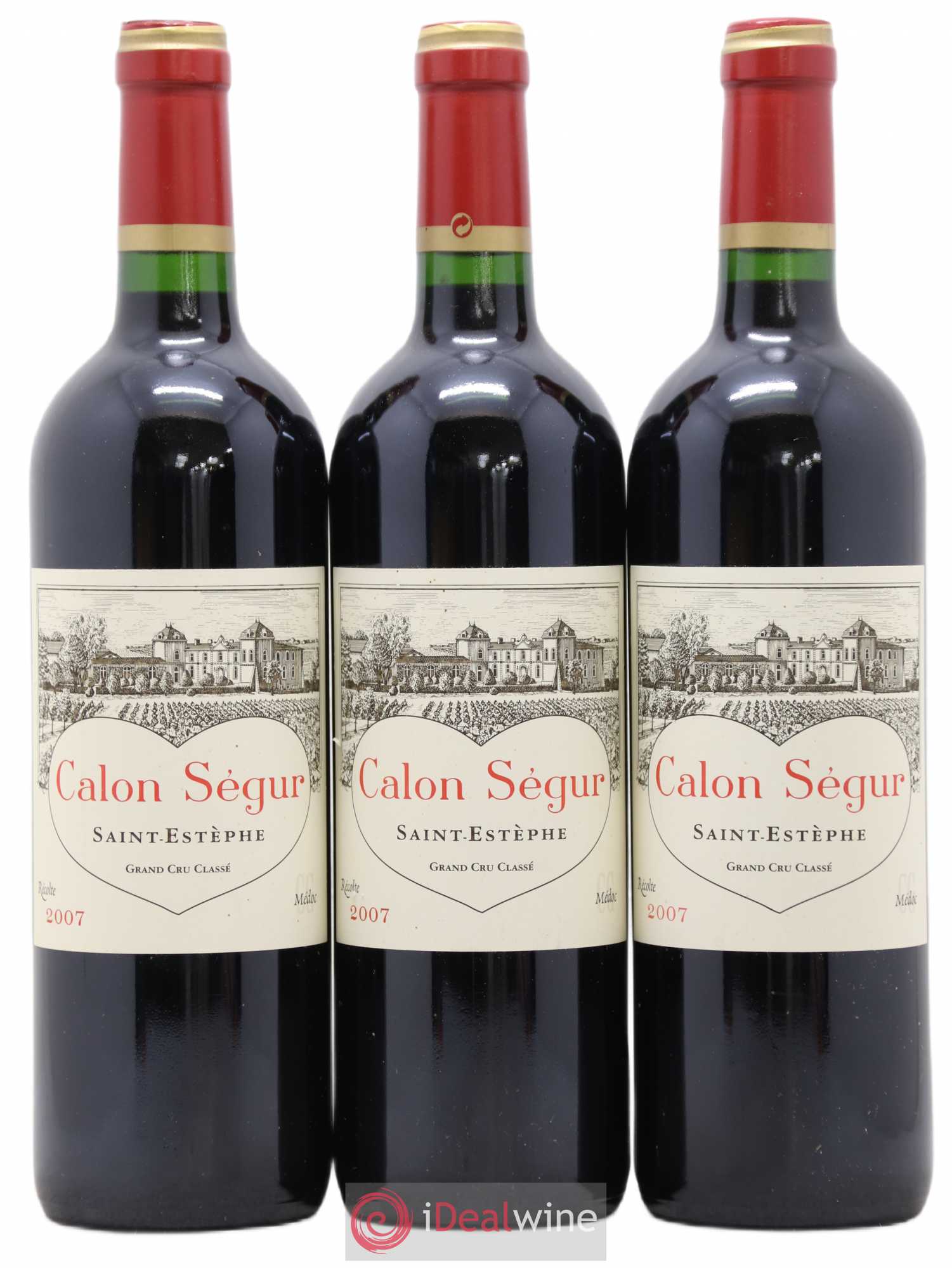 Château Calon Ségur 3ème Grand Cru Classé 2007 - Lot de 3 bouteilles - 0