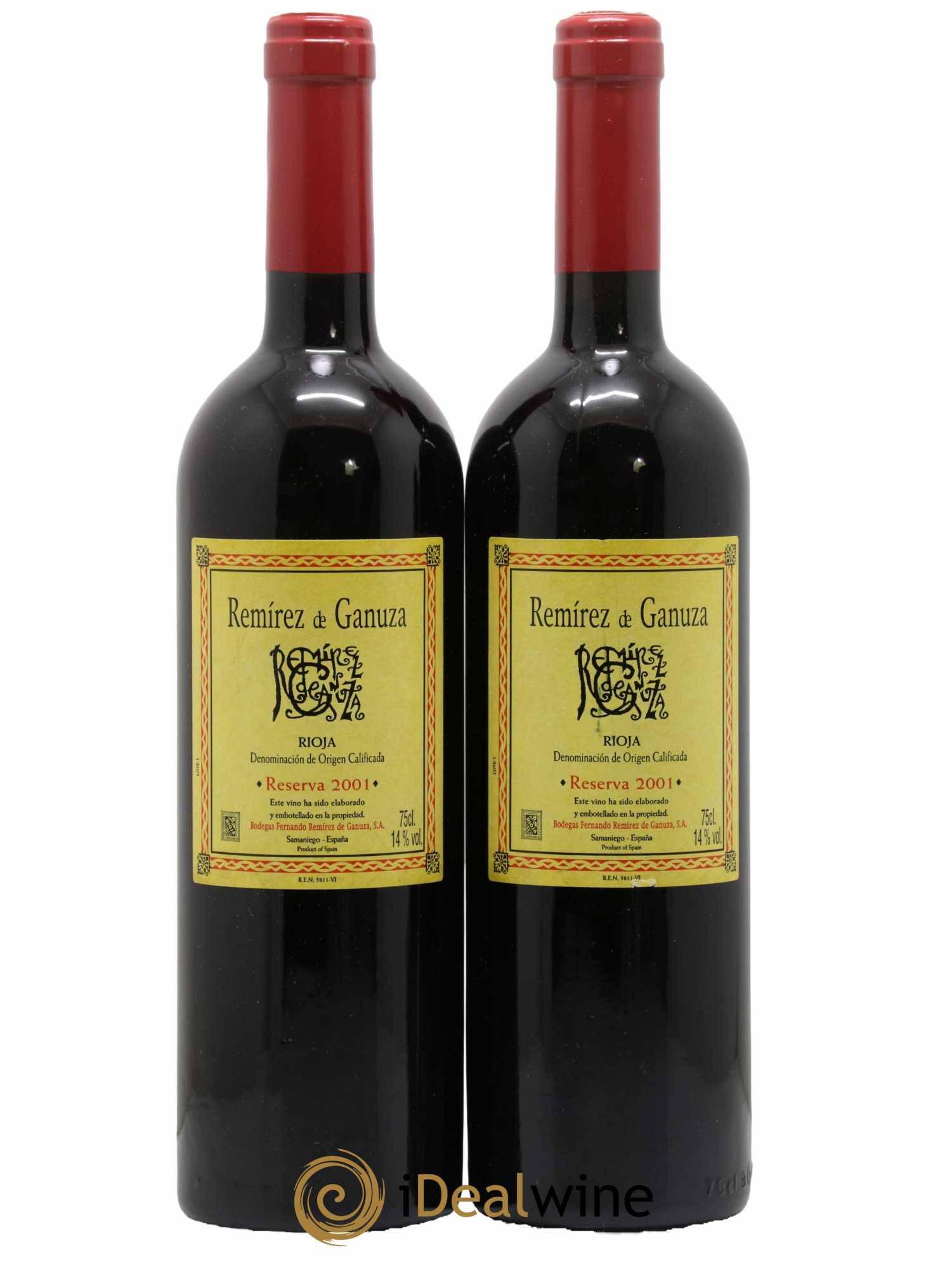 Rioja DOCA Remirez de Ganuza Reserva 2001 - Lotto di 2 bottiglie - 0