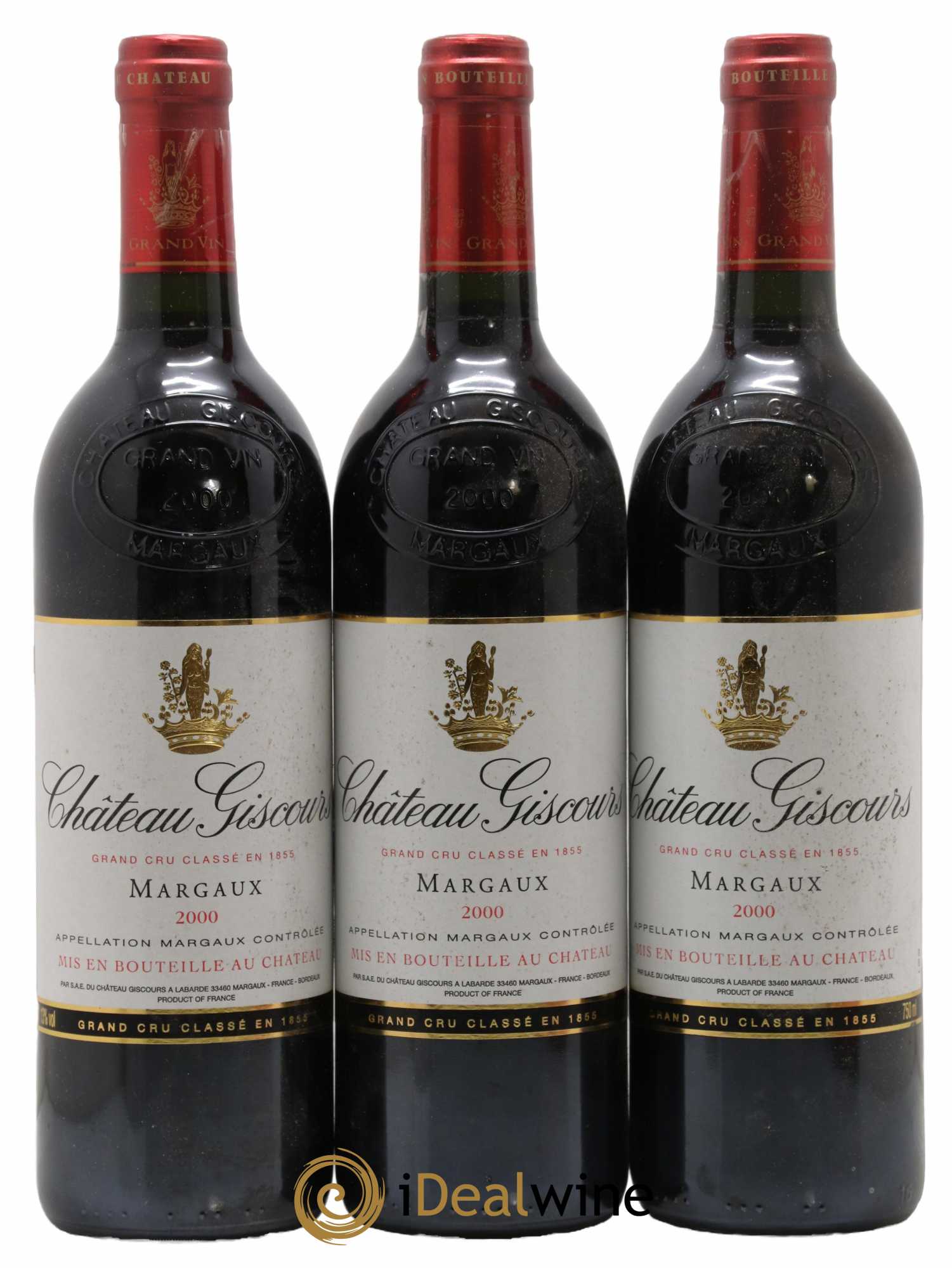 Château Giscours 3ème Grand Cru Classé 2000 - Lot de 3 bouteilles - 0