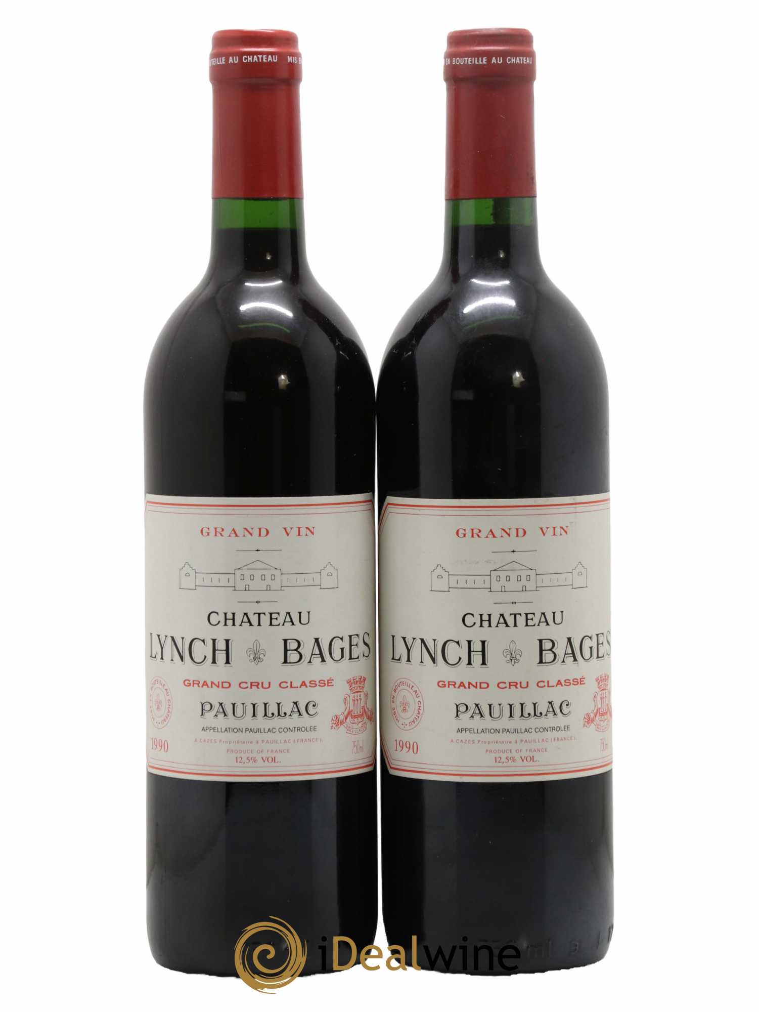 Château Lynch Bages 5ème Grand Cru Classé 1990 - Lot de 2 bouteilles - 0
