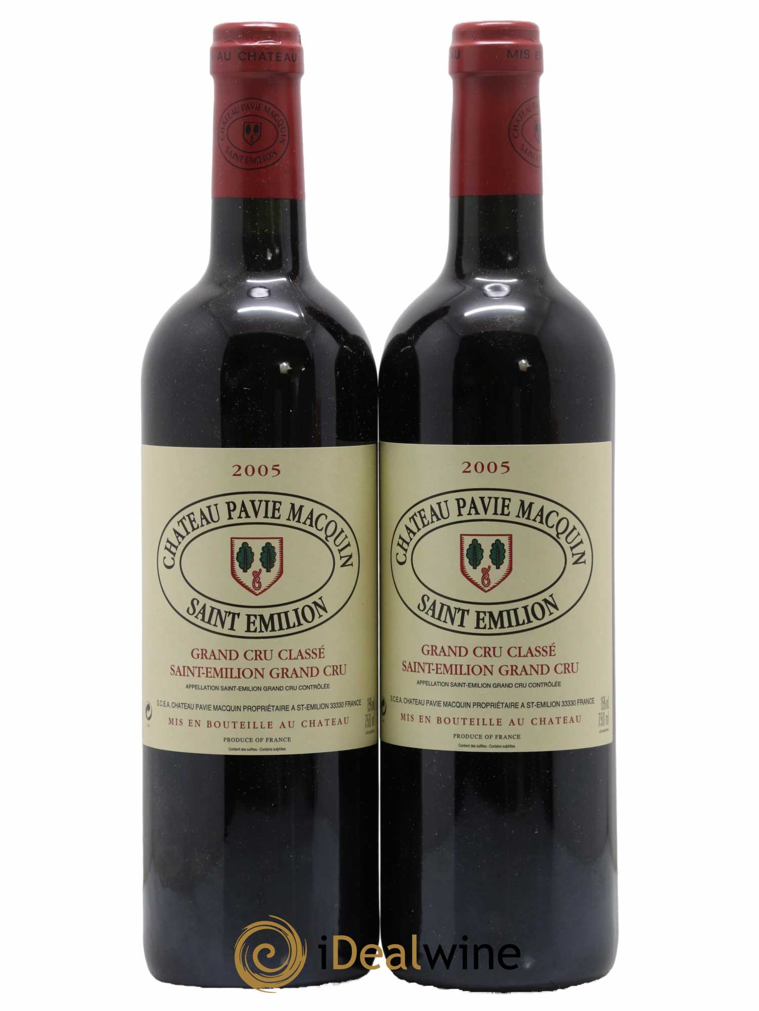 Château Pavie Macquin 1er Grand Cru Classé B 2005 - Lot de 2 bouteilles - 0