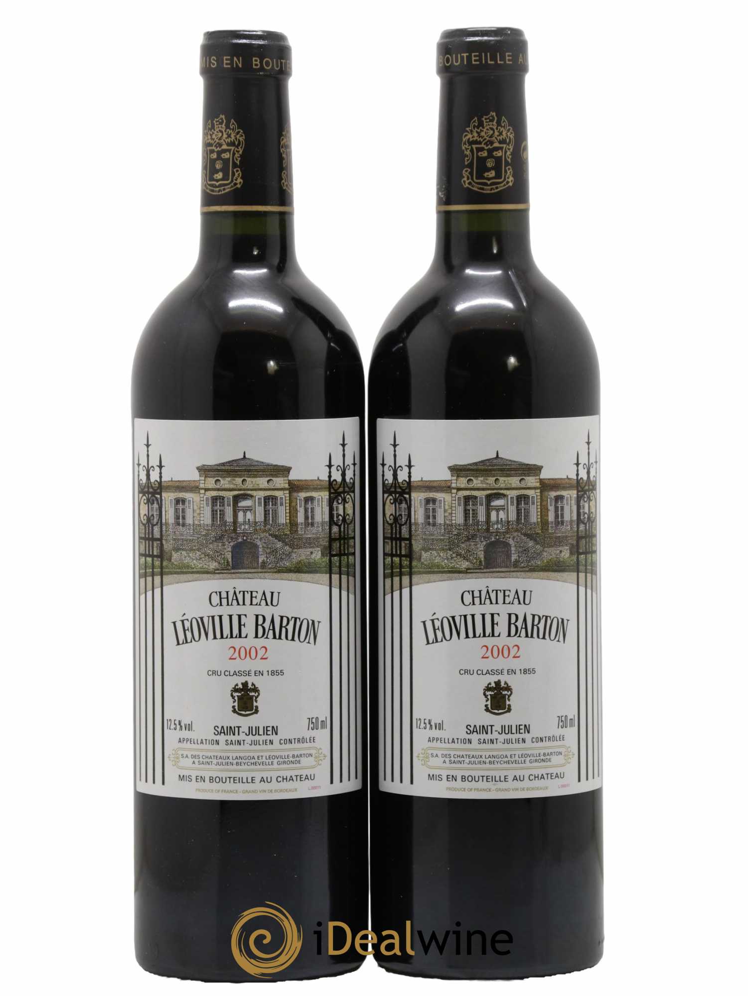 Château Léoville Barton 2ème Grand Cru Classé 2002 - Lot de 2 bouteilles - 0