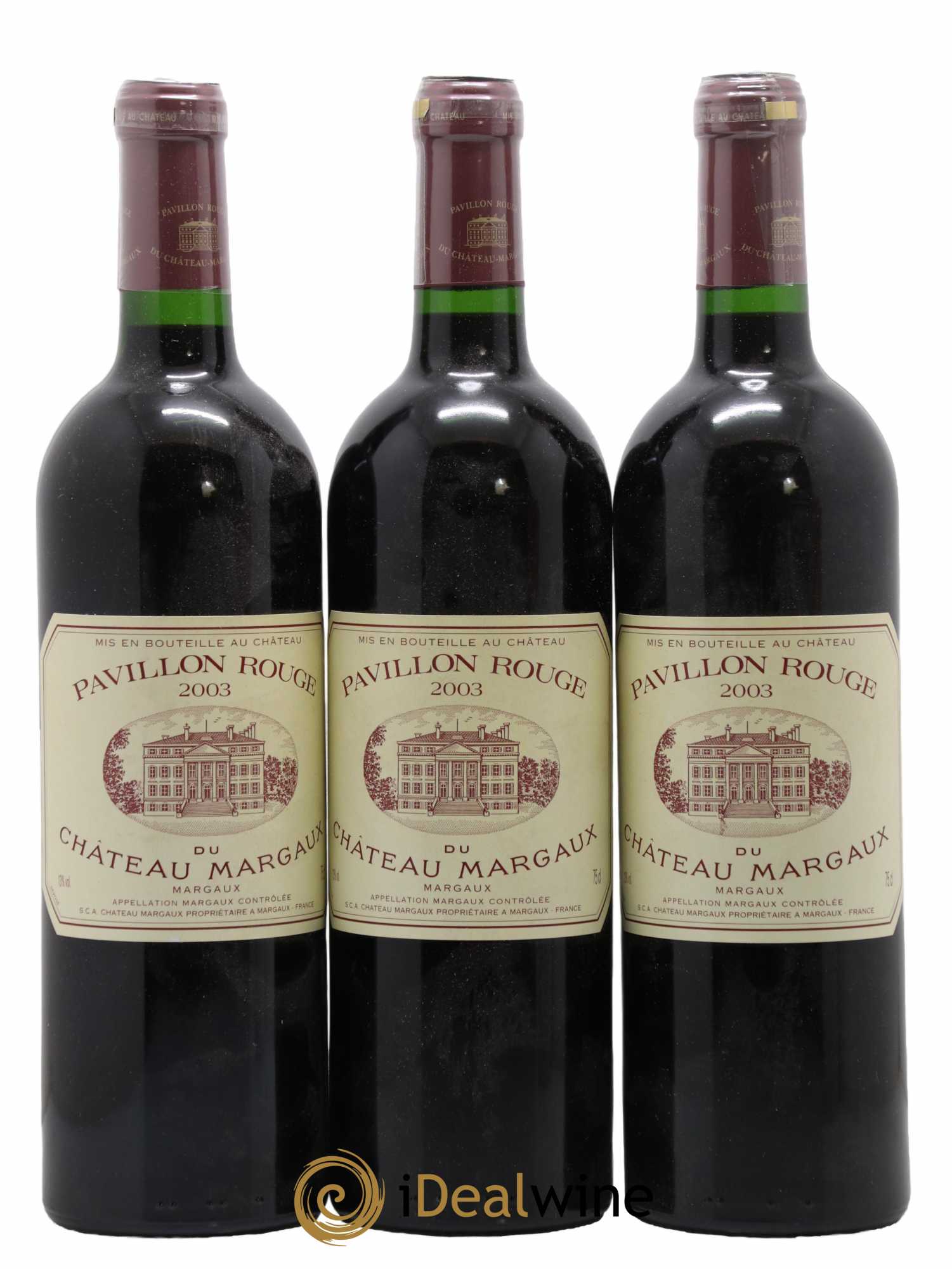 Pavillon Rouge du Château Margaux Second Vin 2003 - Lot de 3 bouteilles - 0