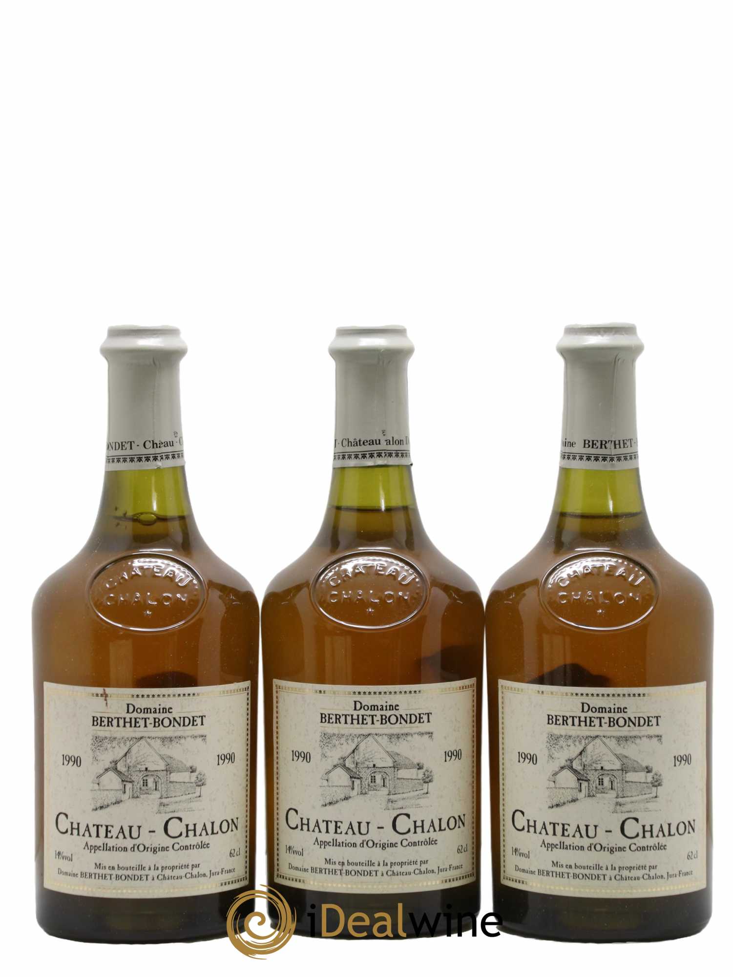 Château-Chalon Berthet-Bondet 1990 - Lot de 3 bouteilles - 0