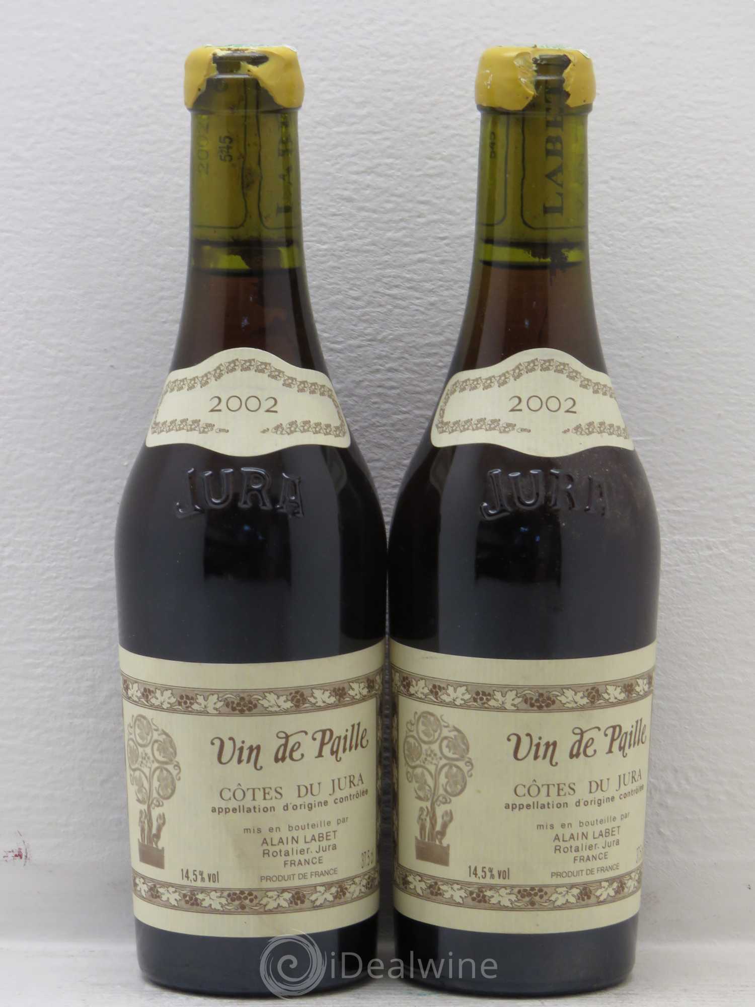 Côtes du Jura Vin de Paille Domaine Labet 2002 - Posten von 2 Demi-Flaschen - 0