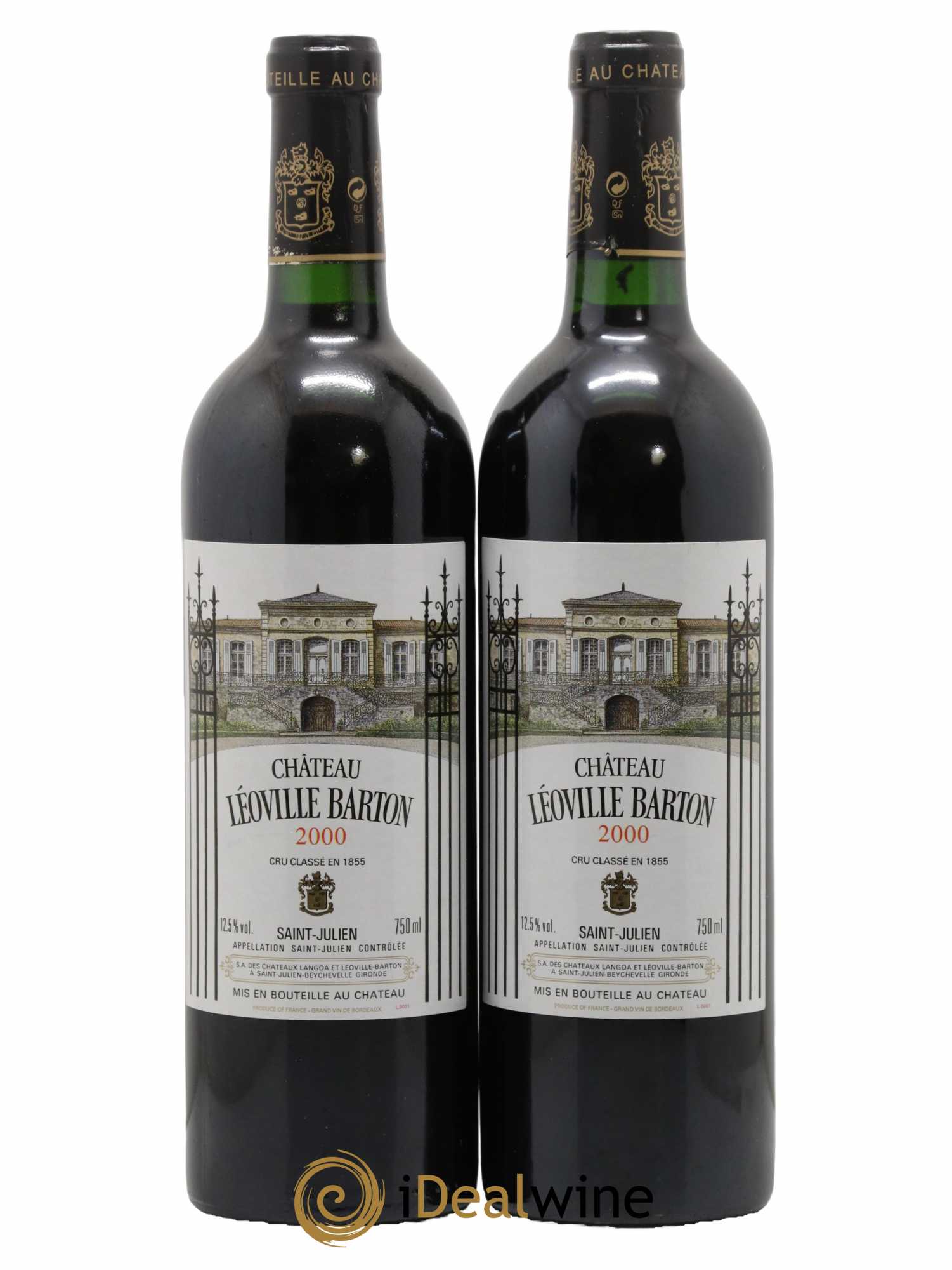 Château Léoville Barton 2ème Grand Cru Classé 2000 - Lot de 2 bouteilles - 0