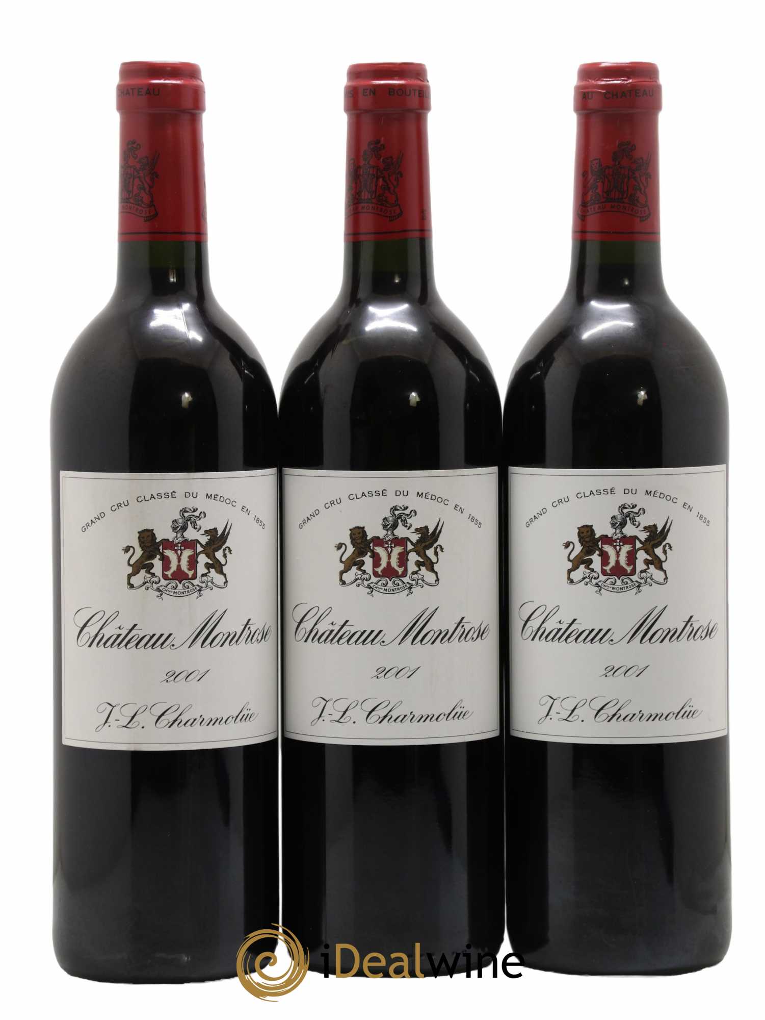Château Montrose 2ème Grand Cru Classé 2001 - Lot de 3 bouteilles - 0