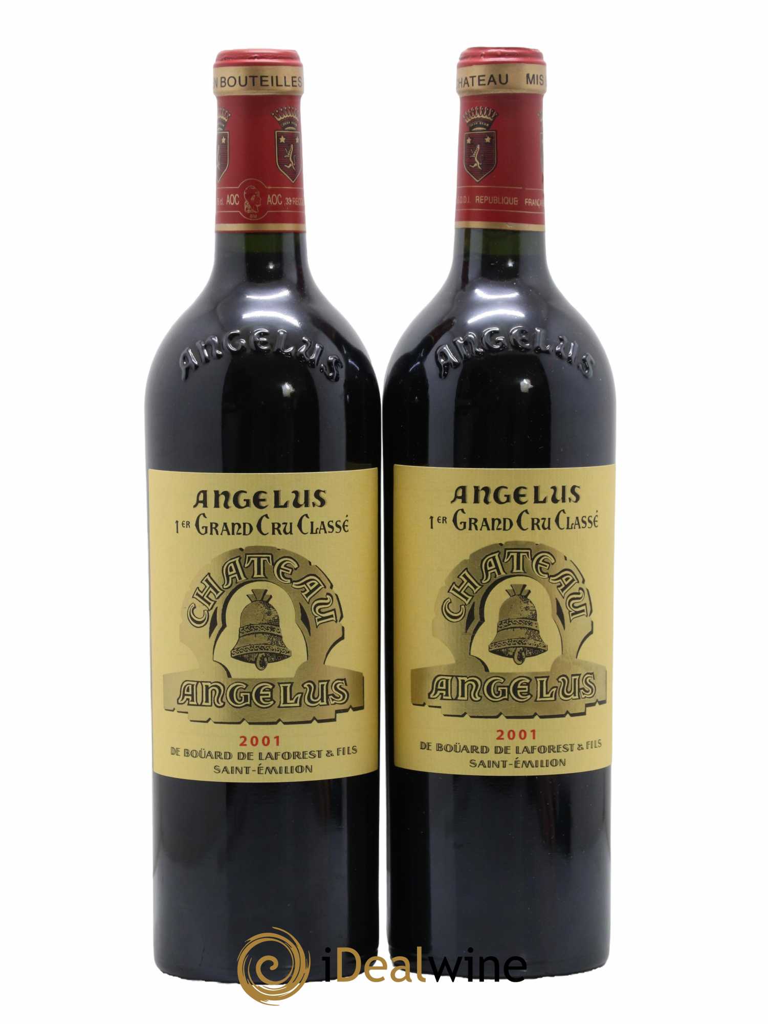 Château Angélus 1er Grand Cru Classé A 2001 - Lot de 2 bouteilles - 0