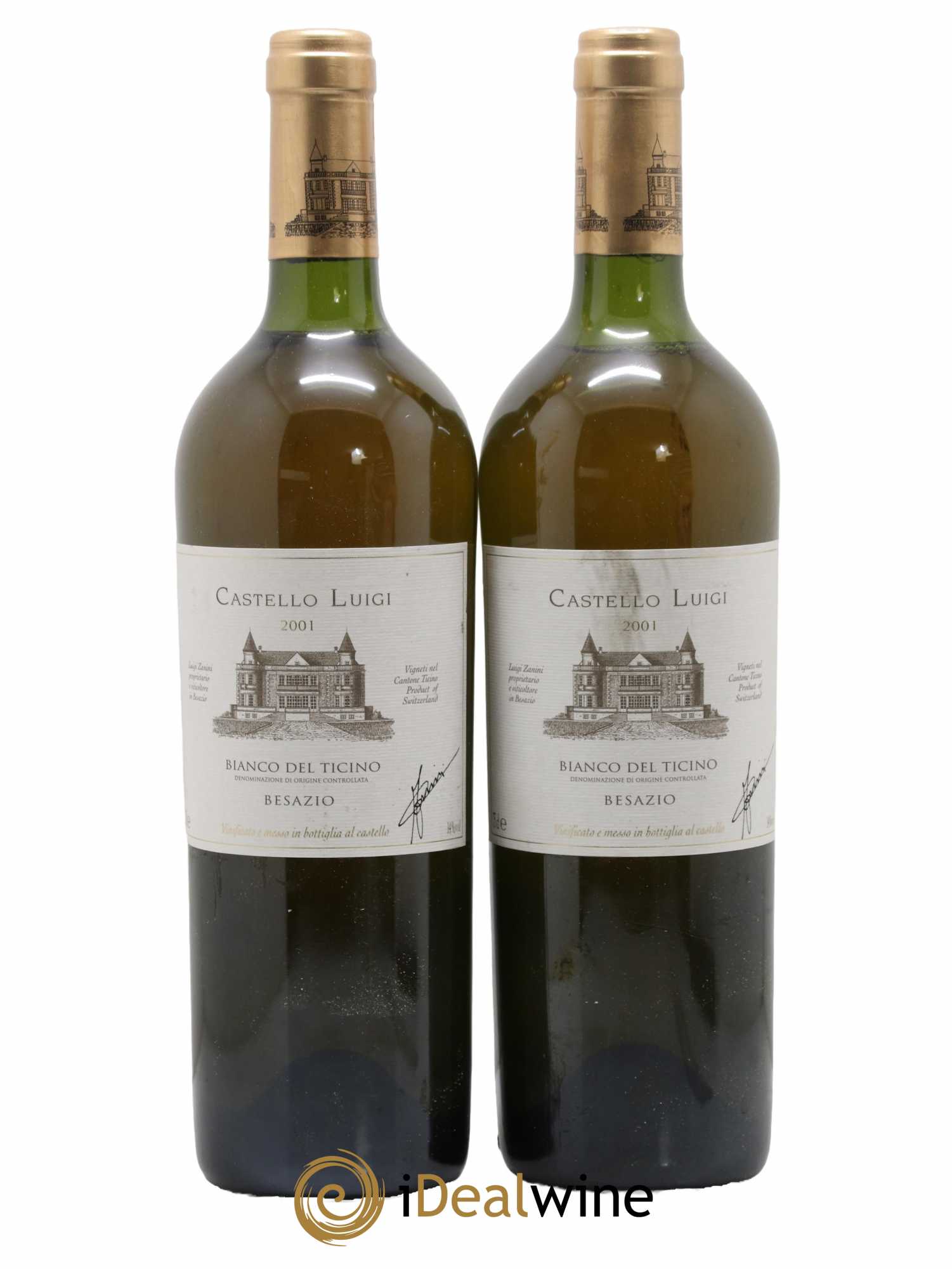 Ticino DOC Besazio Castello Luigi 2001 - Lot de 2 bouteilles - 0