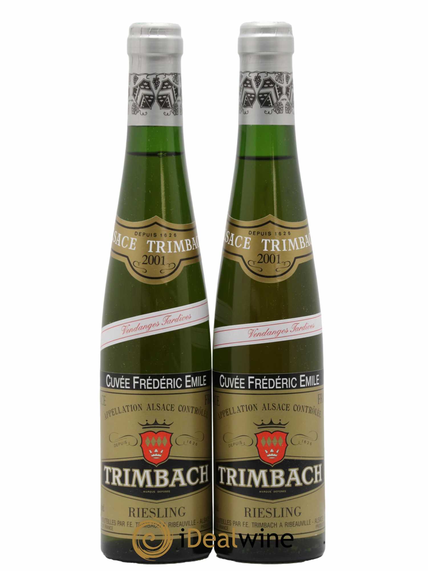 Alsace Riesling Vendanges Tardives Cuvée Frédéric Emile Trimbach (Domaine) 2001 - Posten von 2 Demi-Flaschen - 0