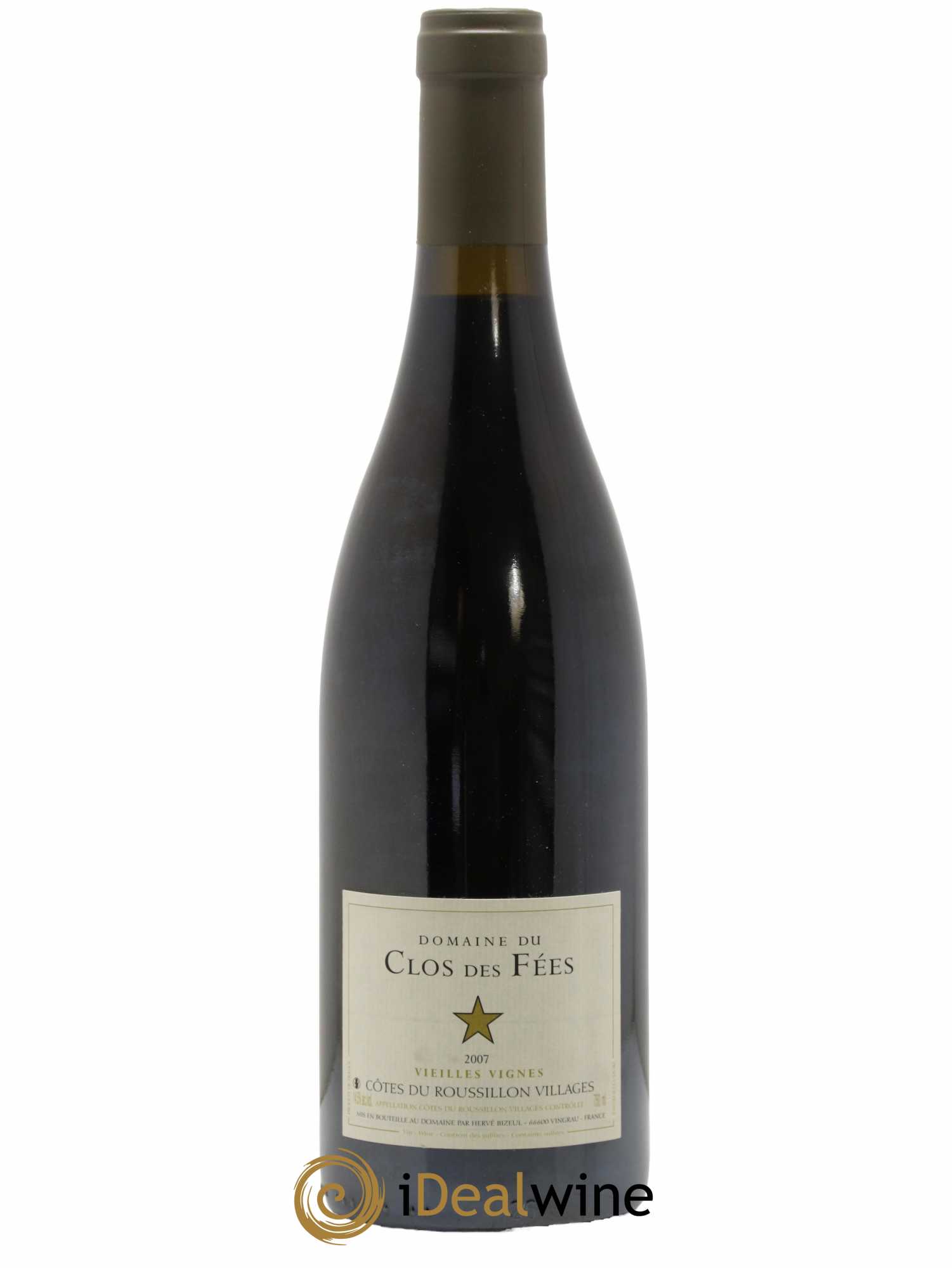 Côtes du Roussillon Villages Clos des Fées Vieilles vignes Hervé Bizeul 2007 - Lot de 1 bouteille - 0
