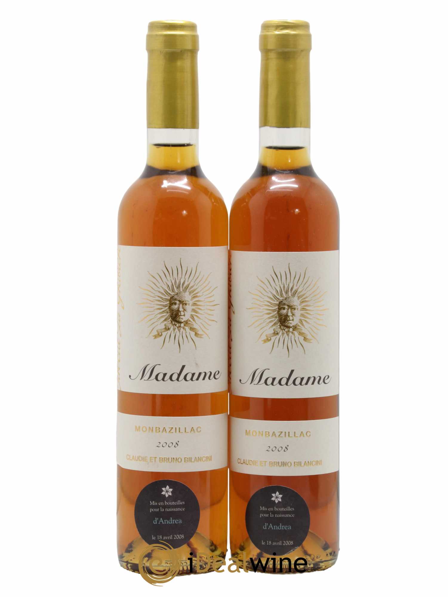 Monbazillac Château Tirecul La Gravière Cuvée Madame Bruno et Claudie Bilancini 50 cl 2008 - Lotto di 2 bottiglie - 0