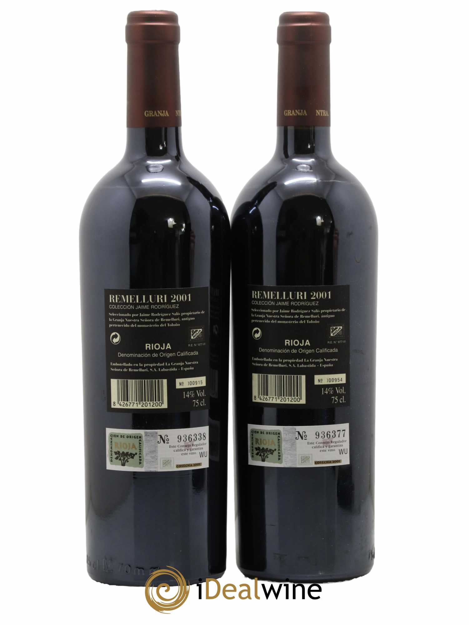 Rioja DOCA Remelluri Colleccion Jaime Rodriguez 2001 - Posten von 2 Flaschen - 1