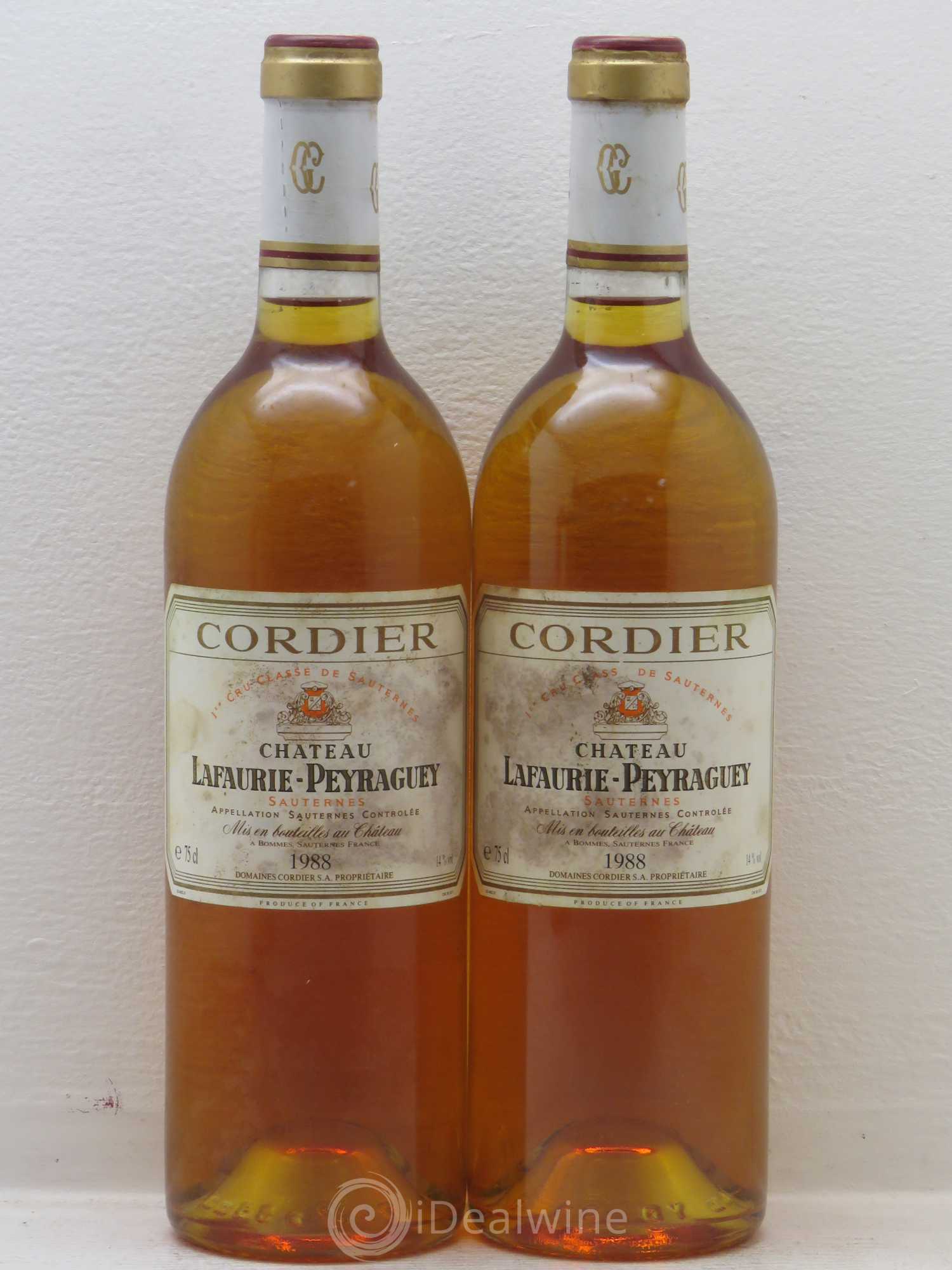Château Lafaurie-Peyraguey 1er Grand Cru Classé 1988 - Lotto di 4 bottiglie - 1