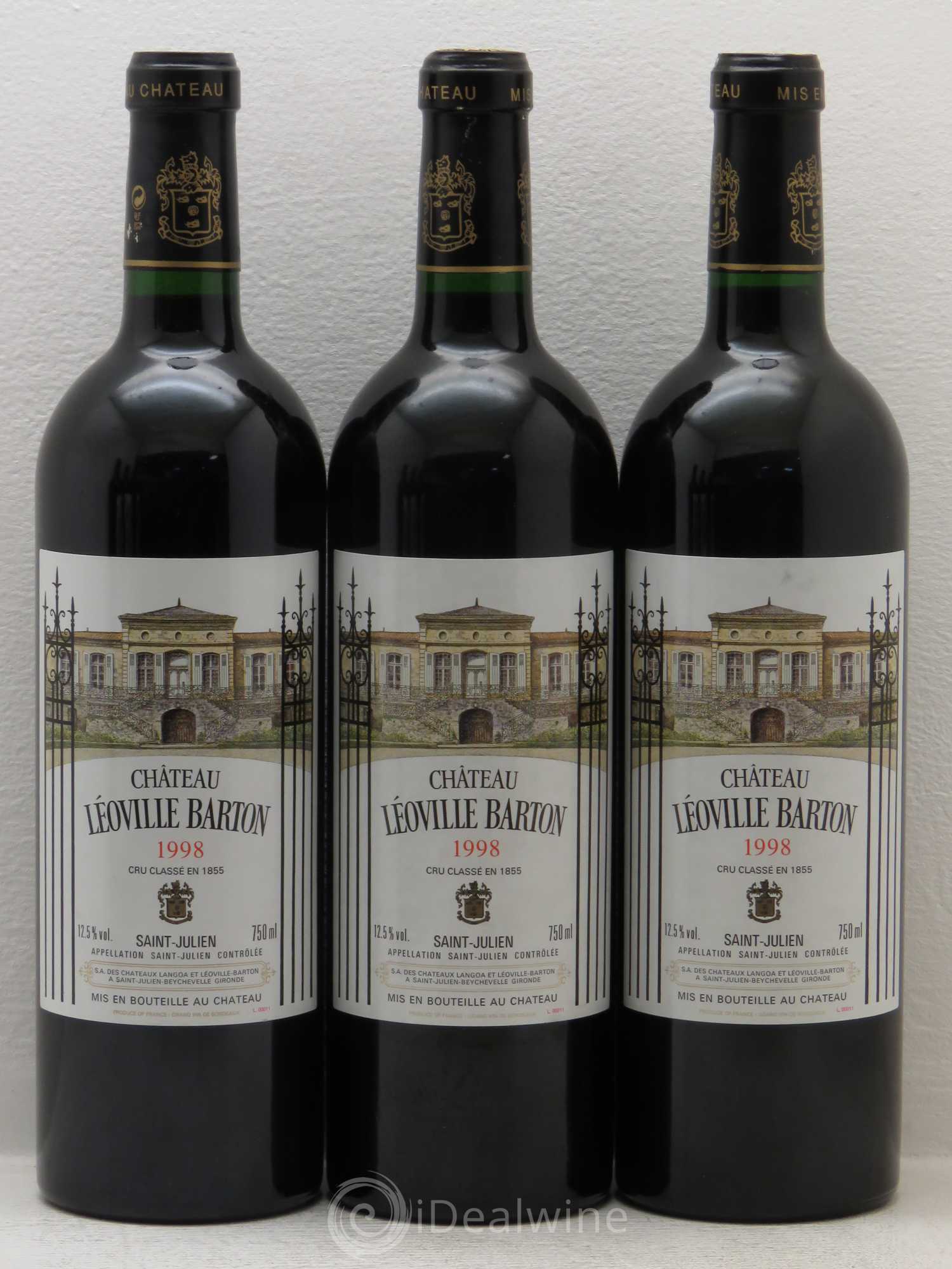 Château Léoville Barton 2ème Grand Cru Classé 1998 - Lot de 6 bouteilles - 1