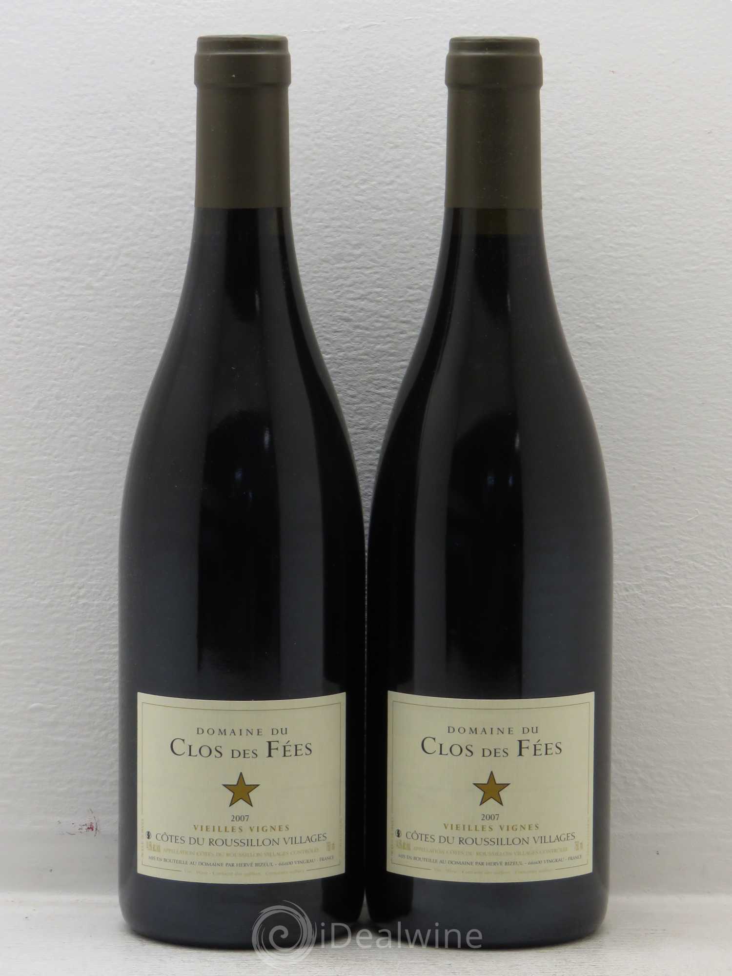 Côtes du Roussillon Villages Clos des Fées Vieilles vignes Hervé Bizeul Côtes du Roussillon Villages 2007 - Lot de 2 bouteilles - 0