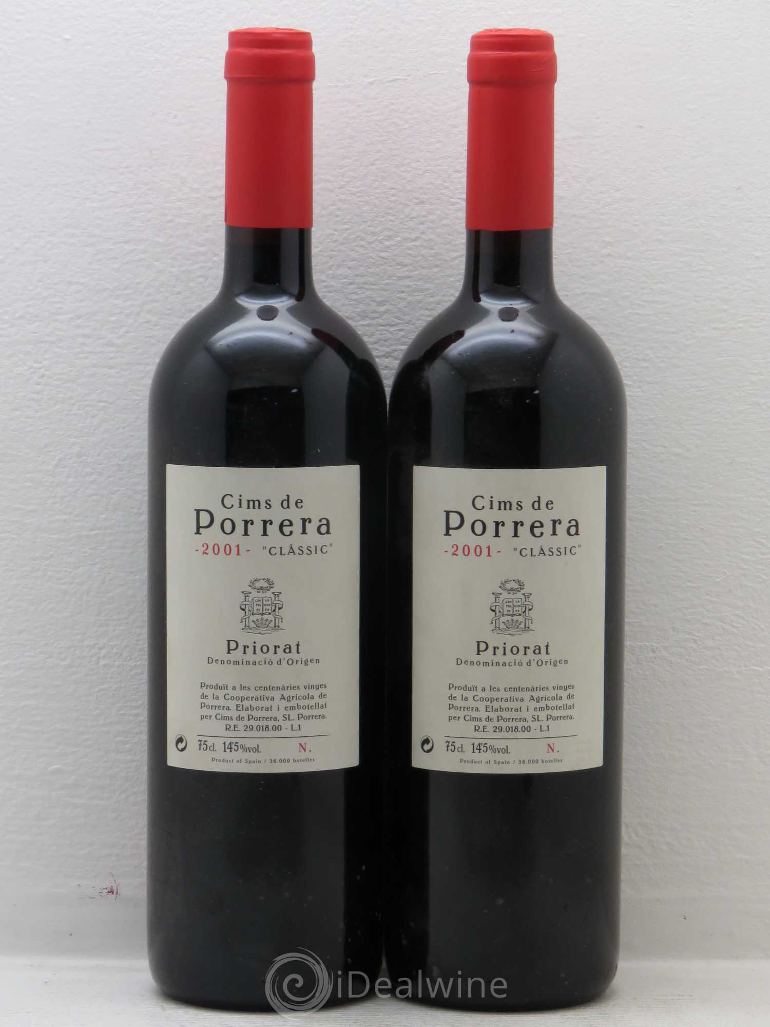 Priorat DOCA Cims De Porrera 2001 - Posten von 4 Flaschen - 2