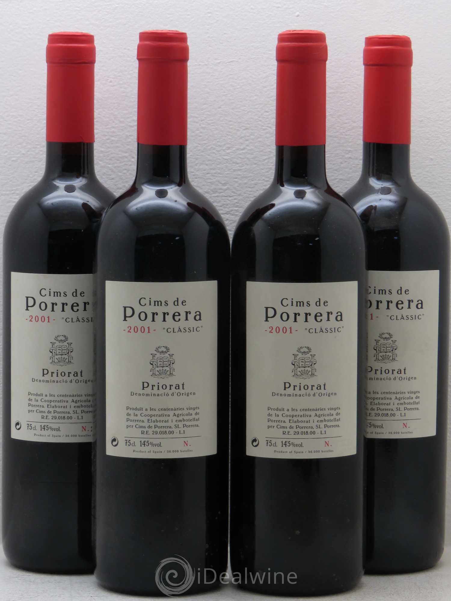 Priorat DOCA Cims De Porrera 2001 - Posten von 4 Flaschen - 0
