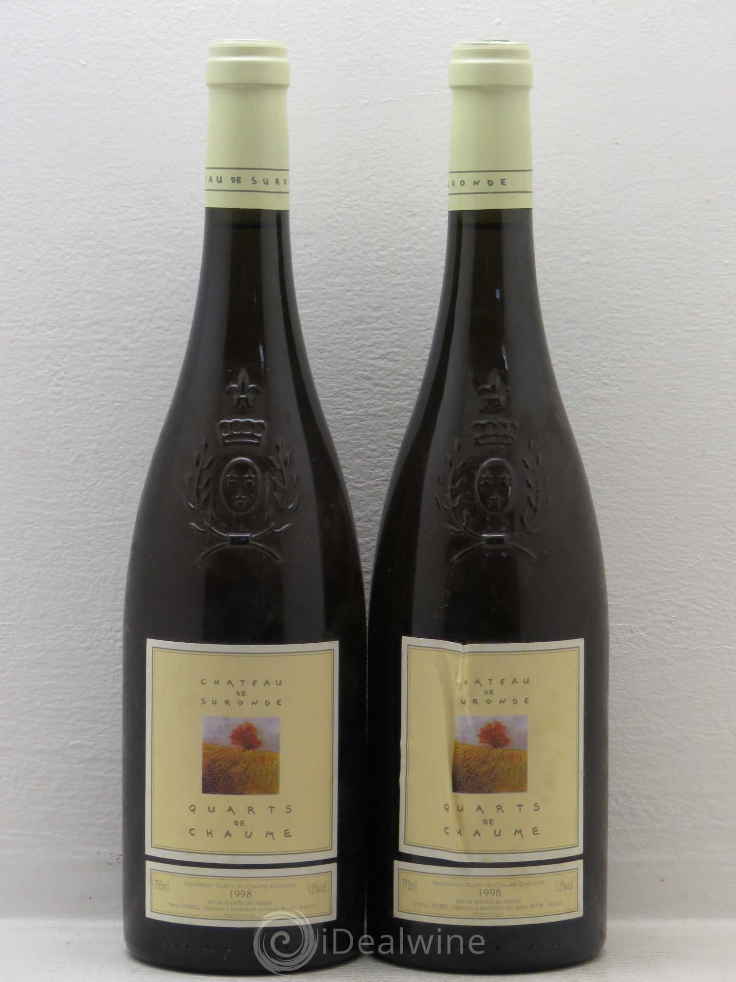 Quarts de Chaume Château de Suronde 1998 - Lotto di 2 bottiglie - 0