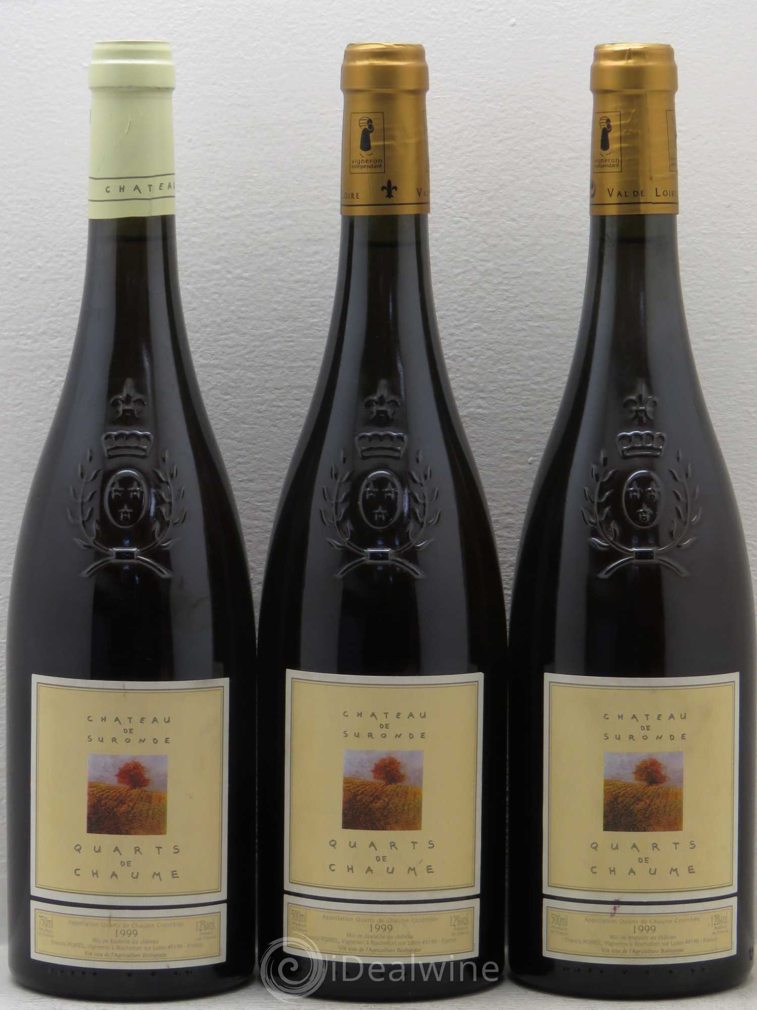 Quarts de Chaume Château de Suronde 1999 - Lotto di 3 bottiglie - 0