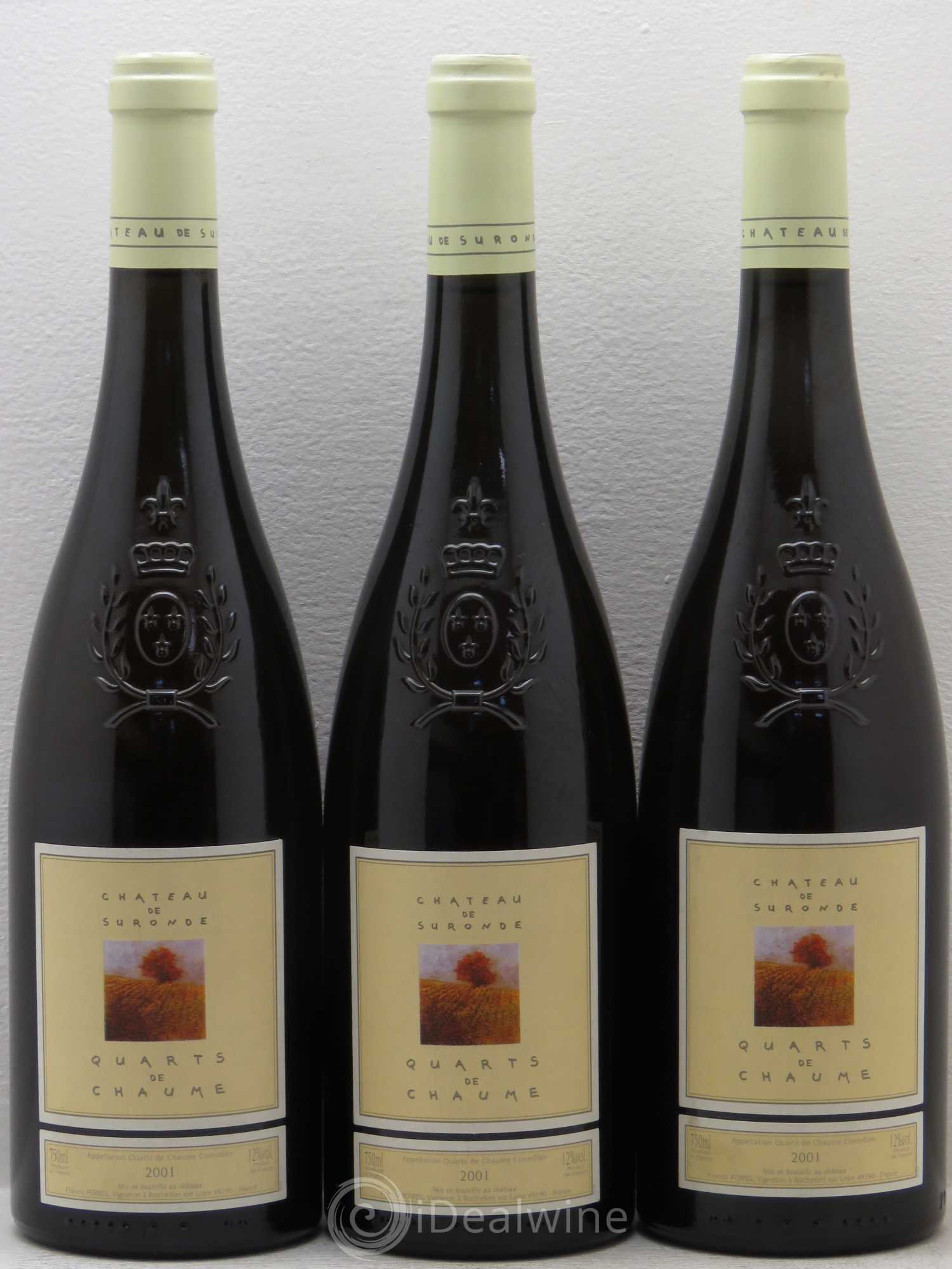 Quarts de Chaume Château de Suronde 2001 - Lotto di 3 bottiglie - 0