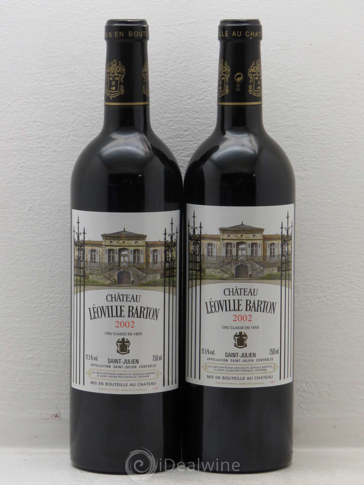 Château Léoville Barton 2ème Grand Cru Classé 2002 - Lot de 2 bouteilles - 0