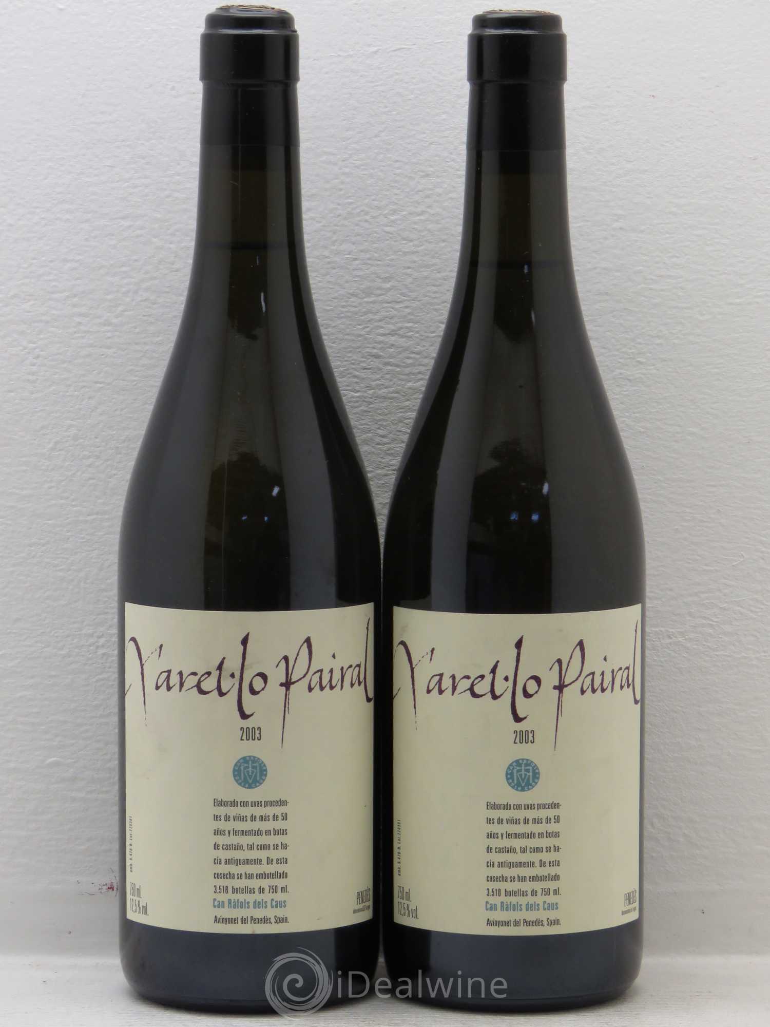 Espagne Penedès DO Can Rafols Dels Caus Gran Caus Xarel Lo Pairel 2003 - Posten von 2 Flaschen - 0